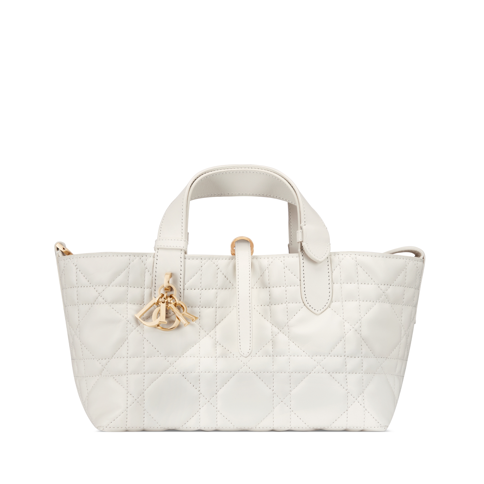 Small Dior Toujours Bag Latte Macrocannage Calfskin E01