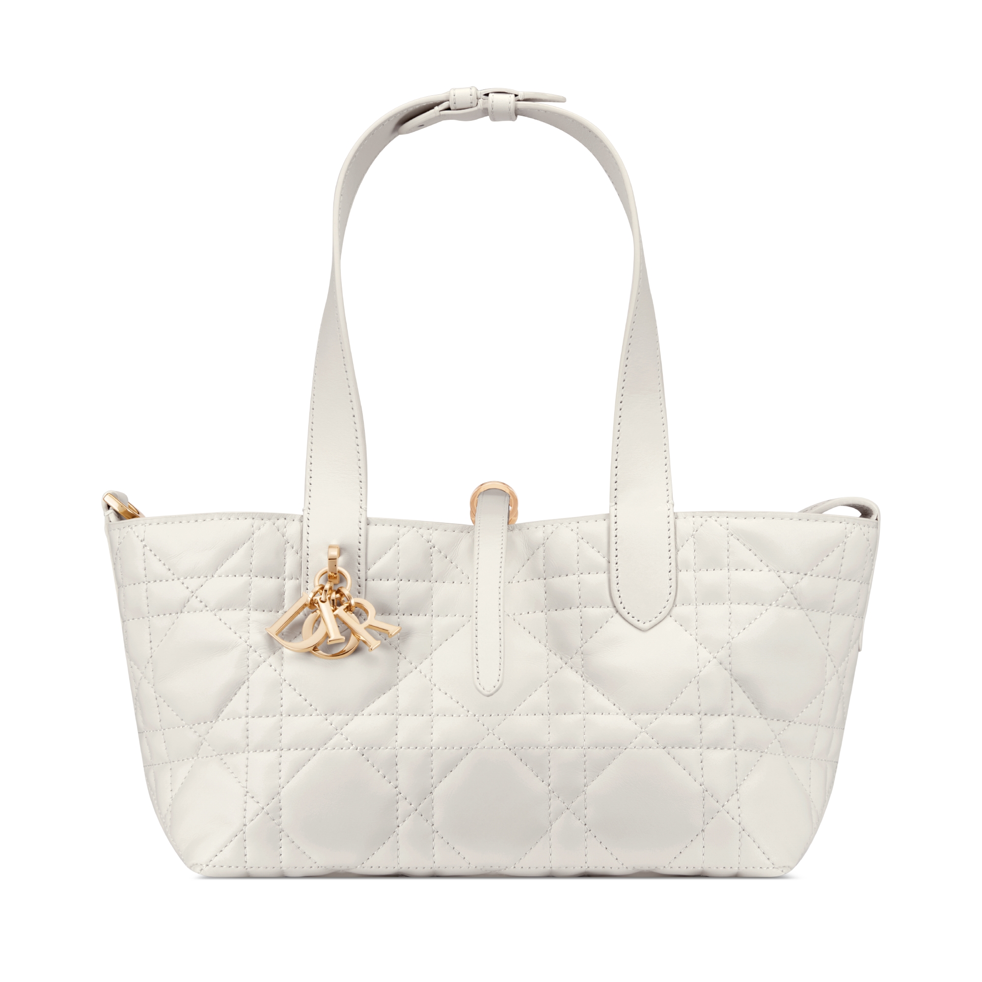 Small Dior Toujours Bag Latte Macrocannage Calfskin E07