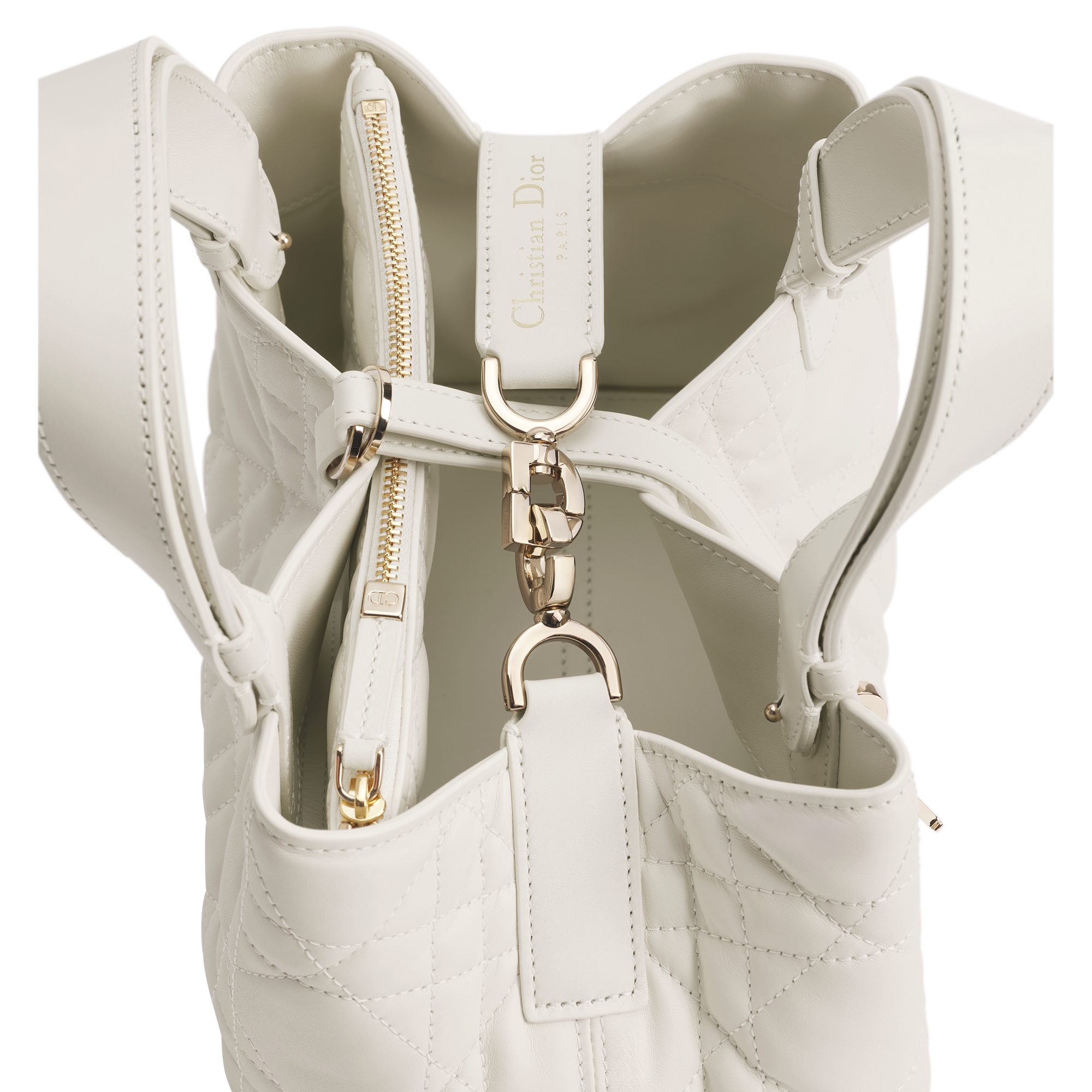 Small Dior Toujours Bag Latte Macrocannage Calfskin E09