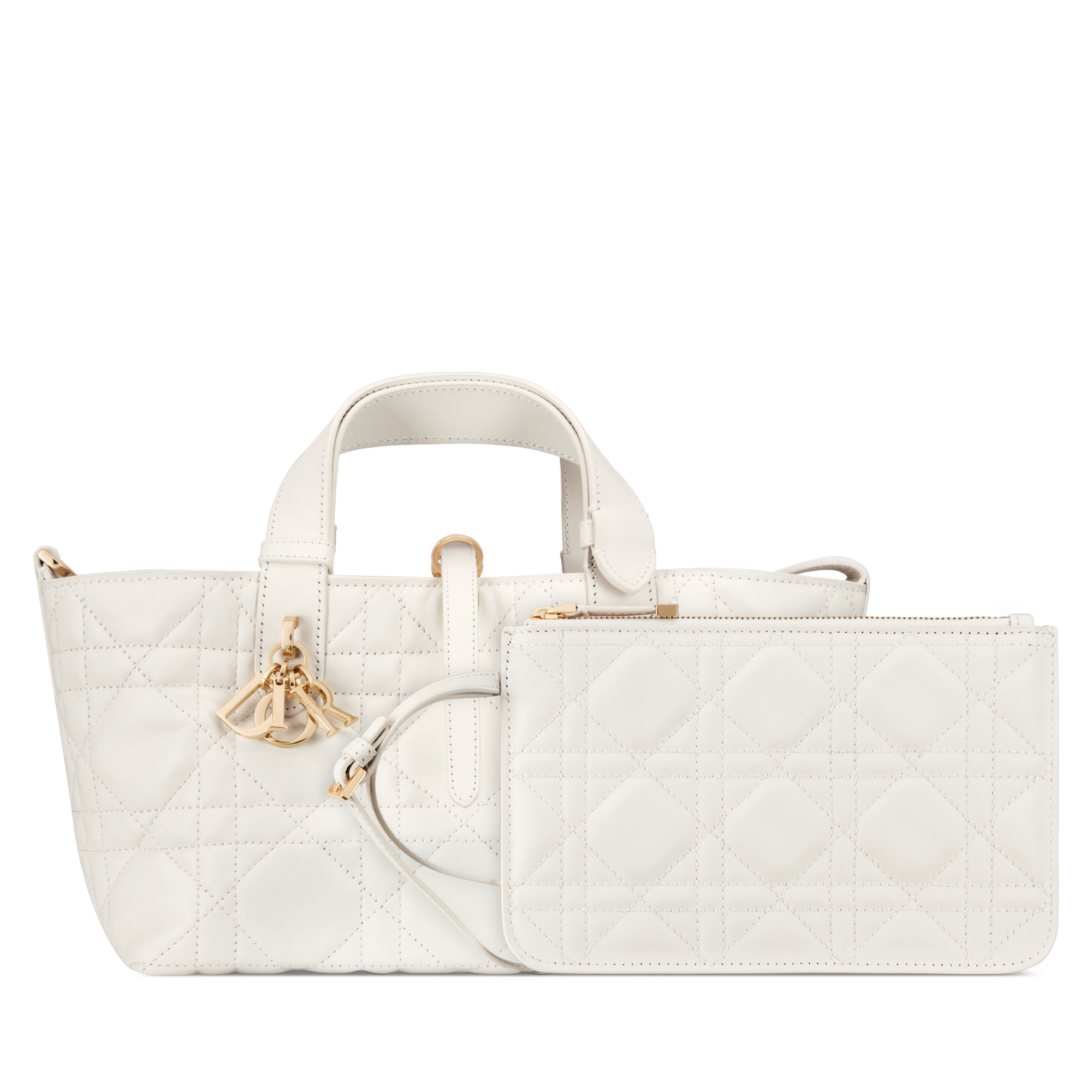Small Dior Toujours Bag Latte Macrocannage Calfskin E10