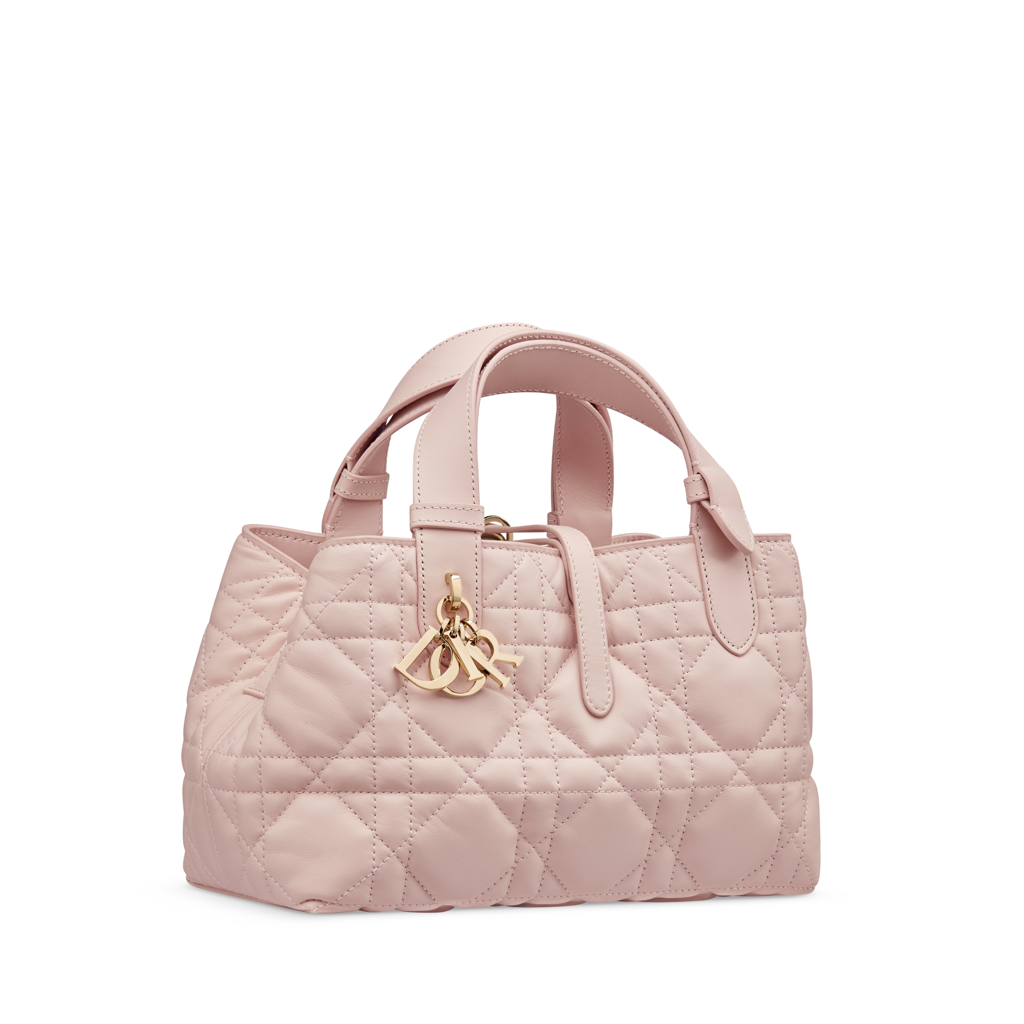 Small Dior Toujours Bag Powder Pink Macrocannage Calfskin E03