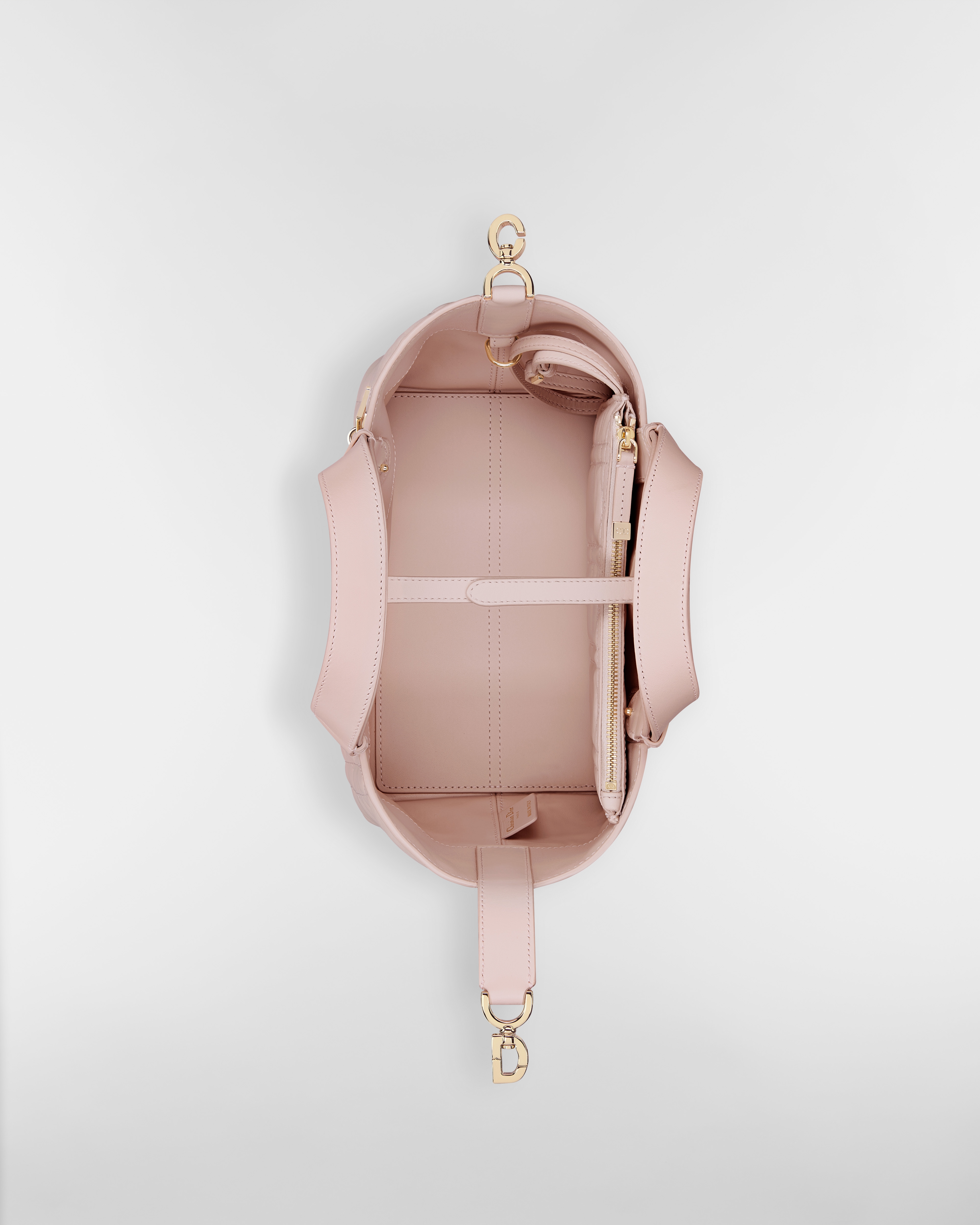 Small Dior Toujours Bag Powder Pink Macrocannage Calfskin E06