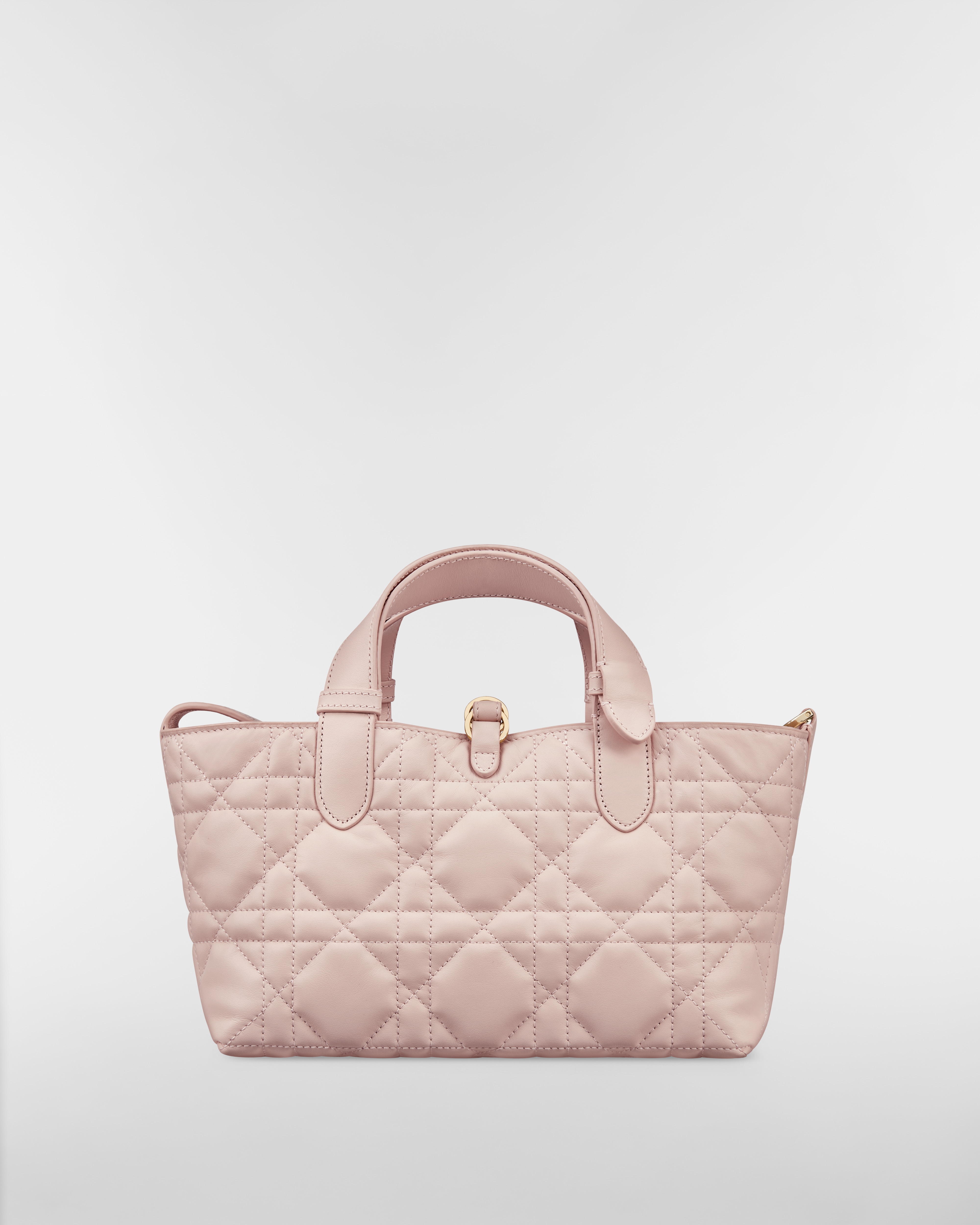 Small Dior Toujours Bag Powder Pink Macrocannage Calfskin E08