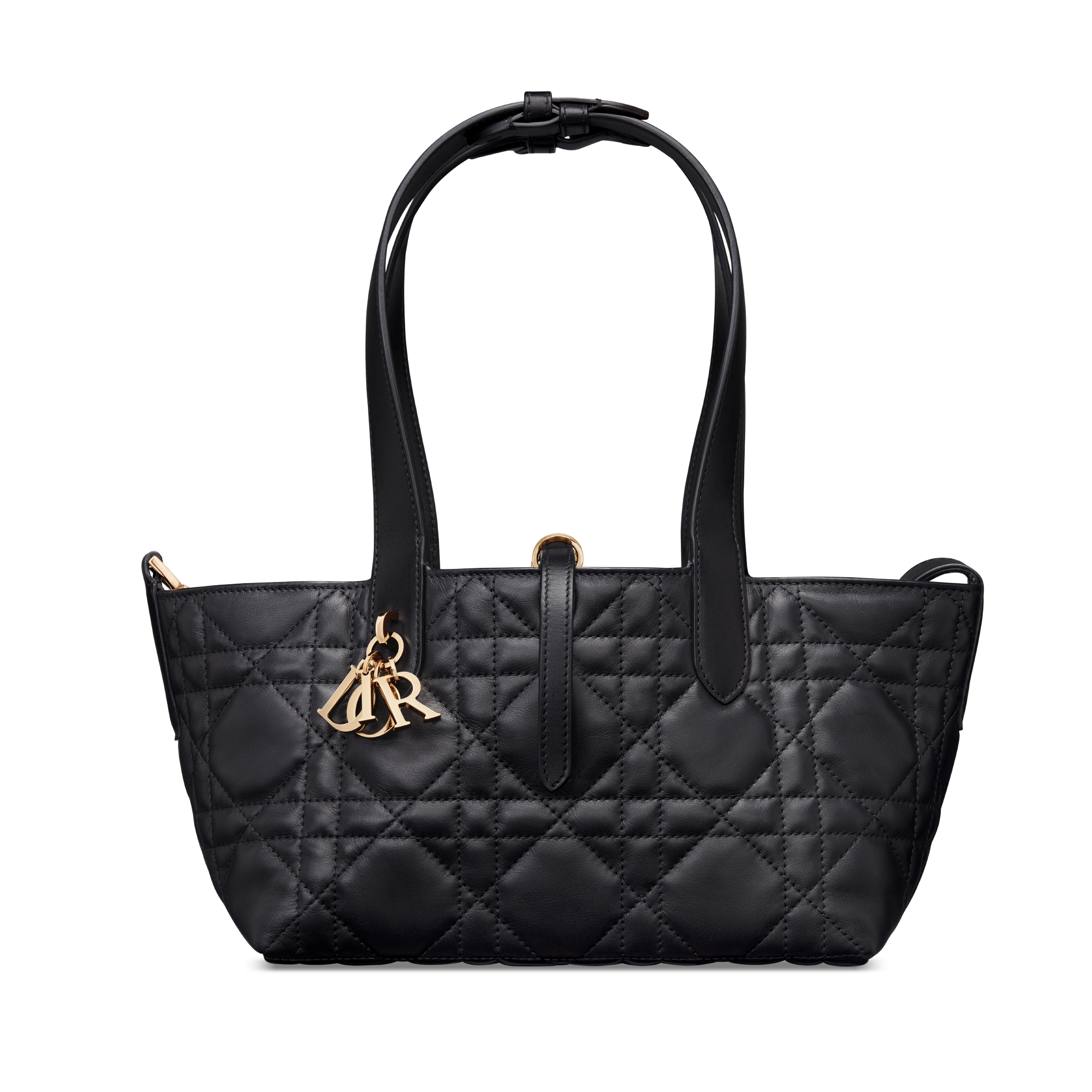 Bolsa Dior Toujours pequena Couro de vitelo Macrocannage preto E07