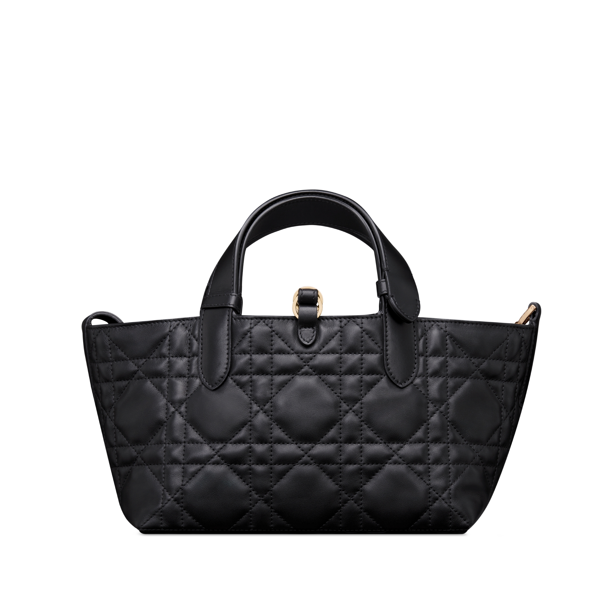 Bolsa Dior Toujours pequena Couro de vitelo Macrocannage preto E08