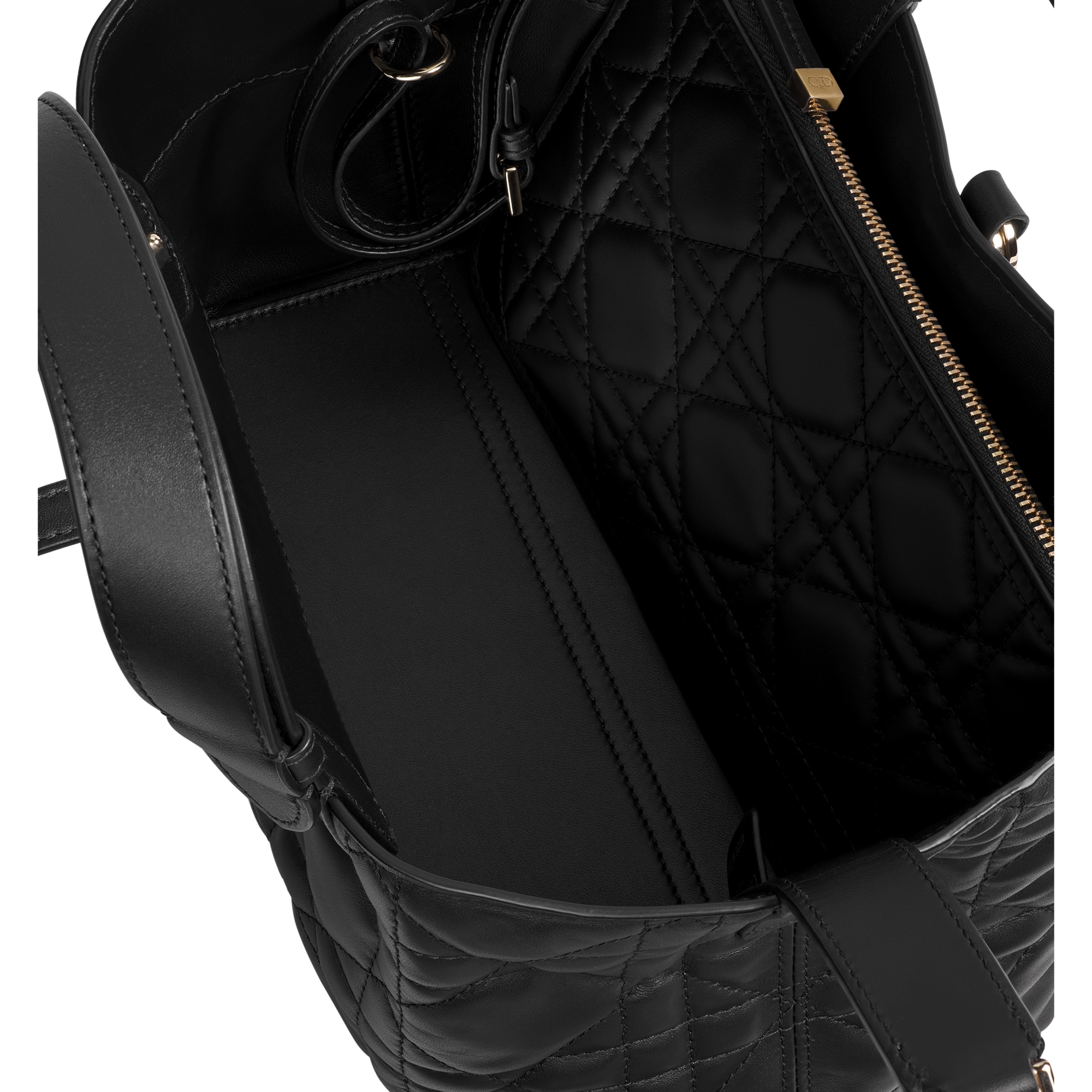 Small Dior Toujours Bag Black Macrocannage Calfskin E10