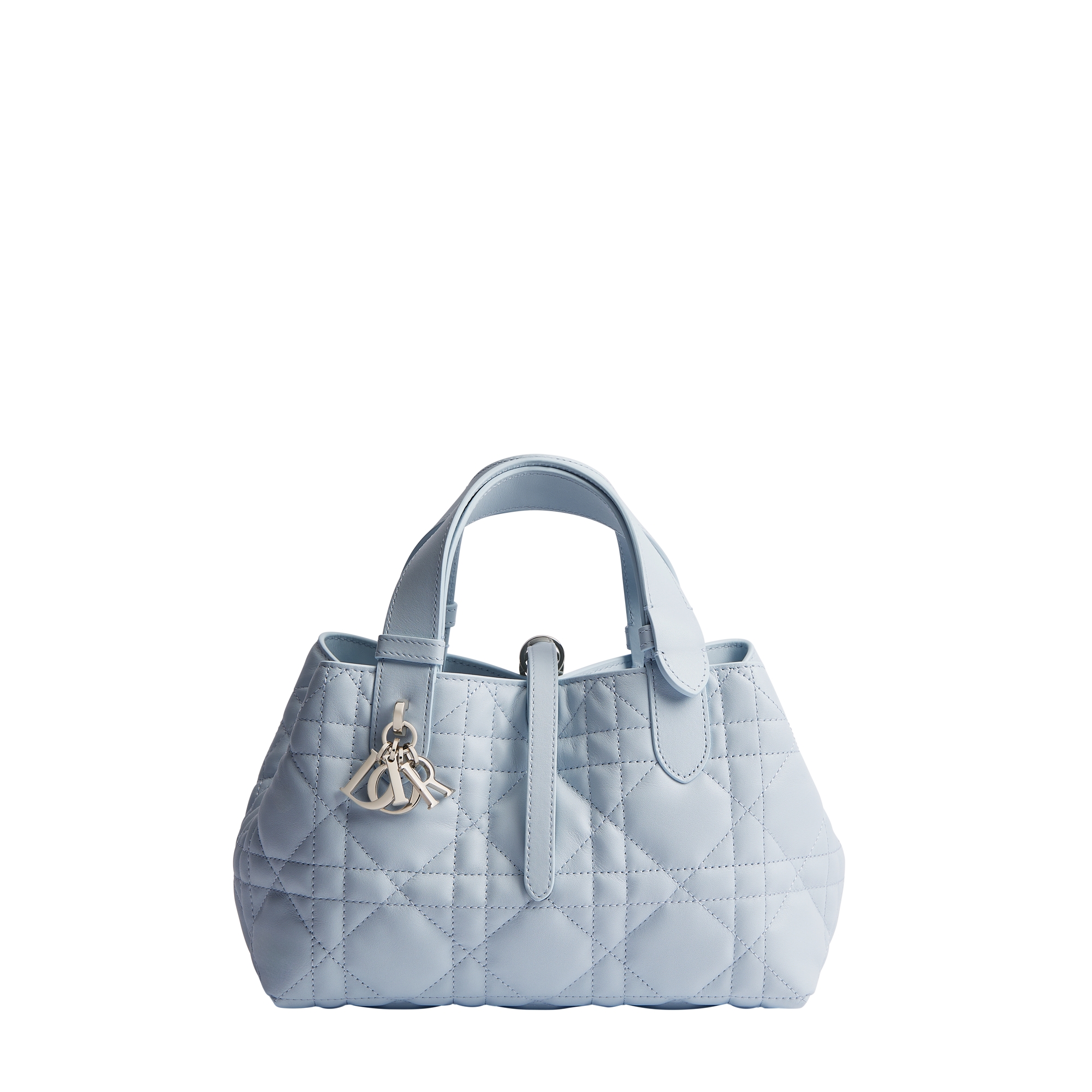 Small Dior Toujours Bag Ice Blue Macrocannage Calfskin E01