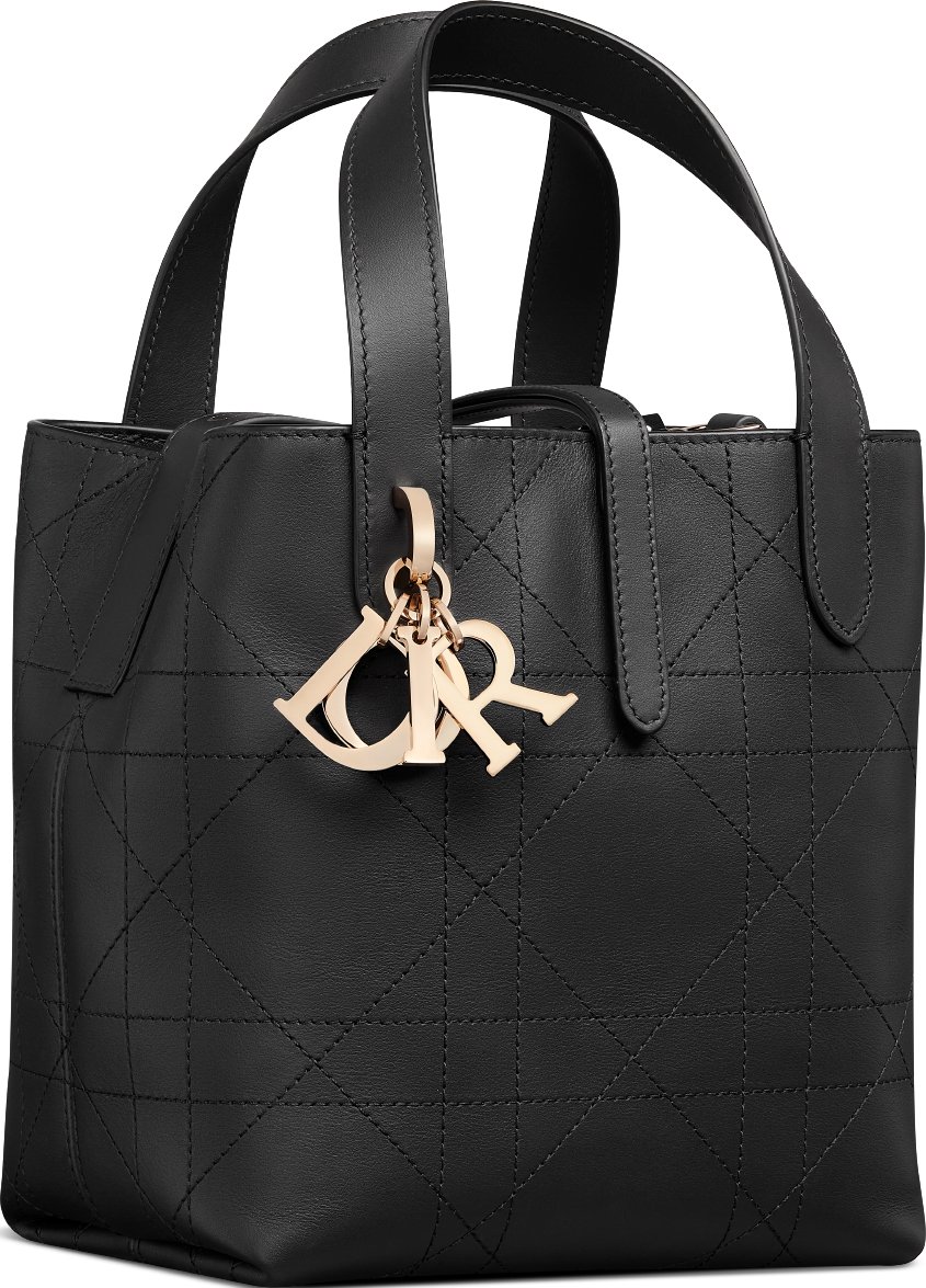 Small Dior Toujours Vertical Tote Bag Three quarter closed view