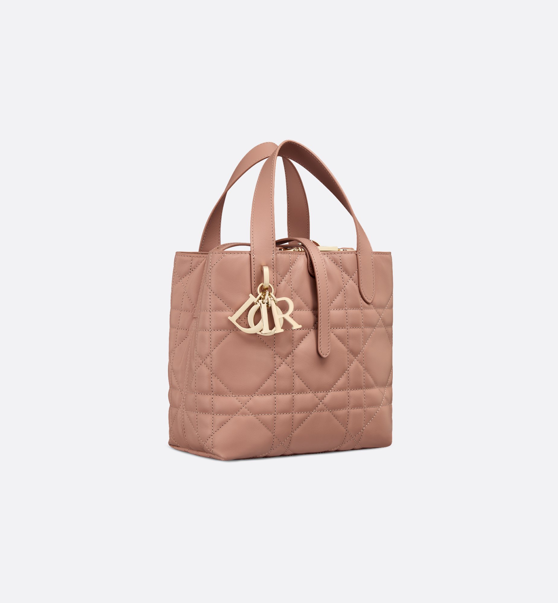 Small Dior Toujours Vertical Tote Bag Pale Pink Macrocannage Small Dior Toujours Vertical Tote Bag Pale Pink Macrocannage
