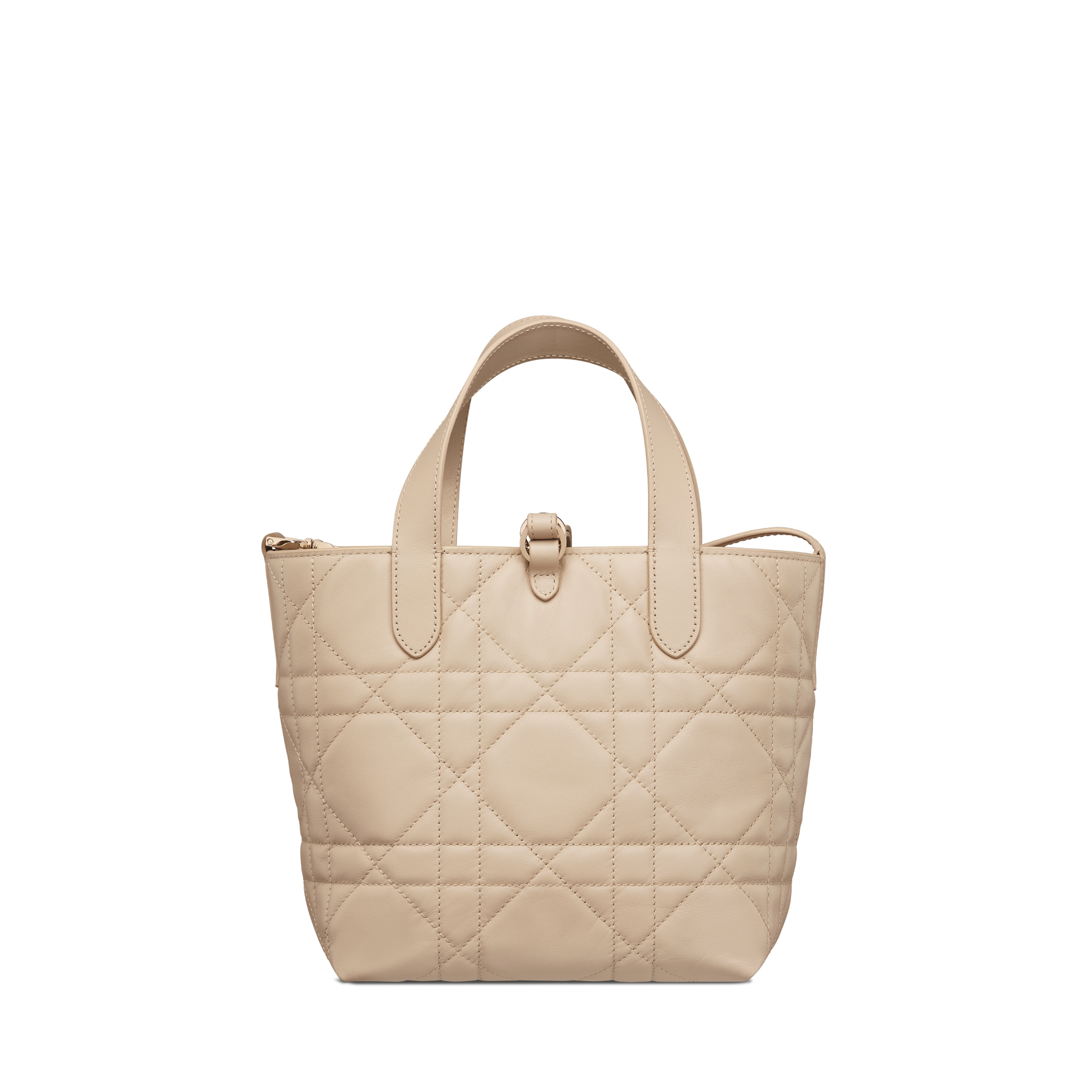 Sac cabas vertical Dior Toujours Small Cuir de veau Macrocannage beige poudre E08