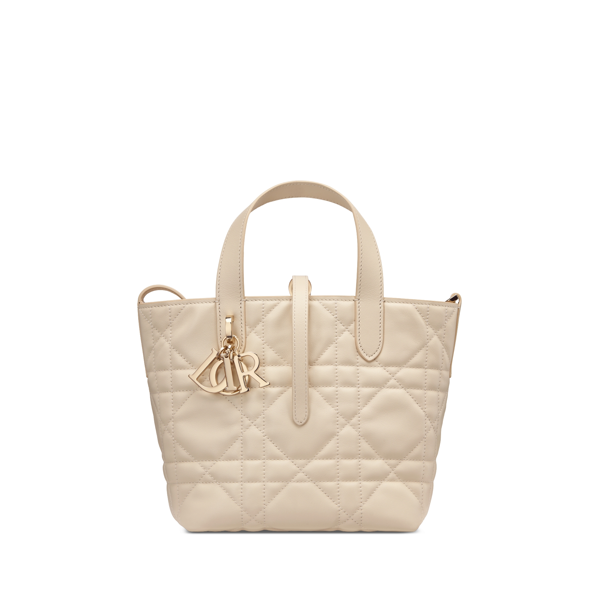 Dior Toujours 스몰 버티컬 토트백 라이트 아이보리 매크로까나쥬 송아지 가죽 E01