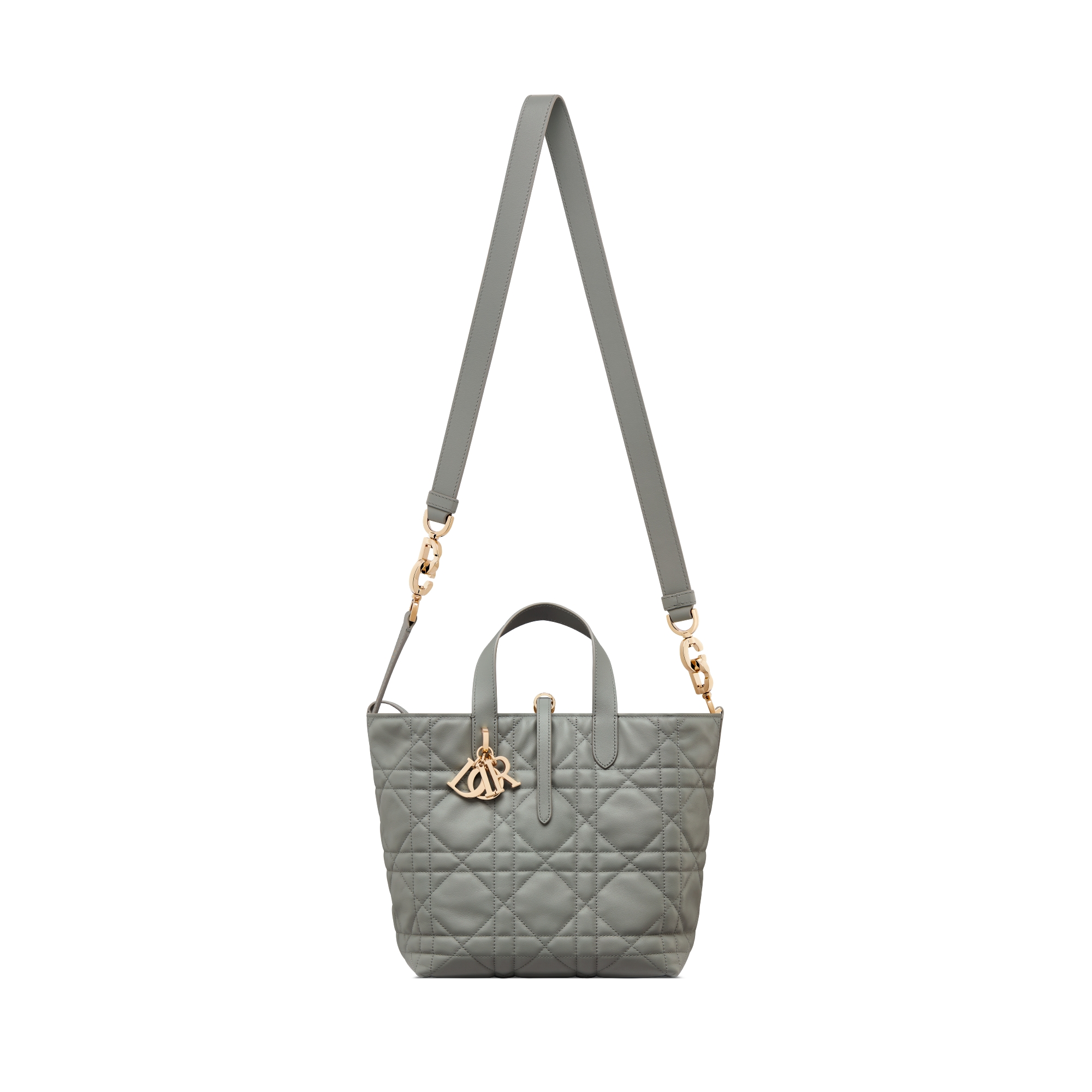 Dior Toujours 미디엄 버티컬 토트백 스톤 그레이 매크로까나쥬 송아지 가죽 E07