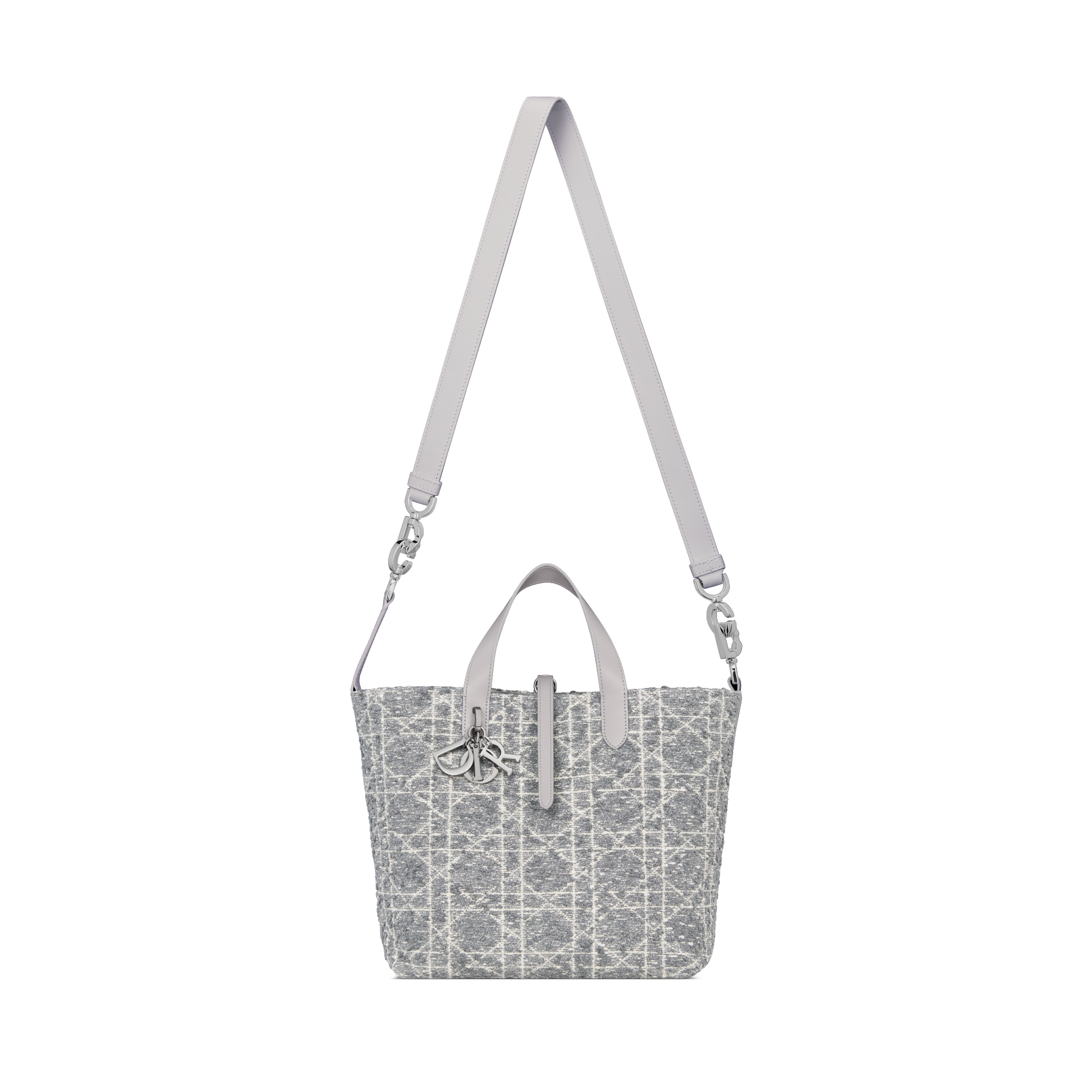 MEDIUM 28 TOUJOURS BAG IN BLACK MIX WHITE CANNAGE TWEED WITH GOLD HARDWARE main image 1
