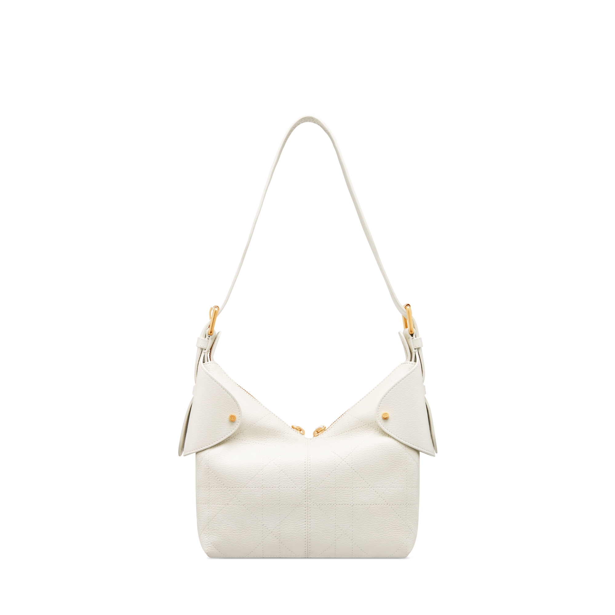 Sac Dior Voyage Small Cuir de veau grainé Flat Macrocannage couleur latte E08
