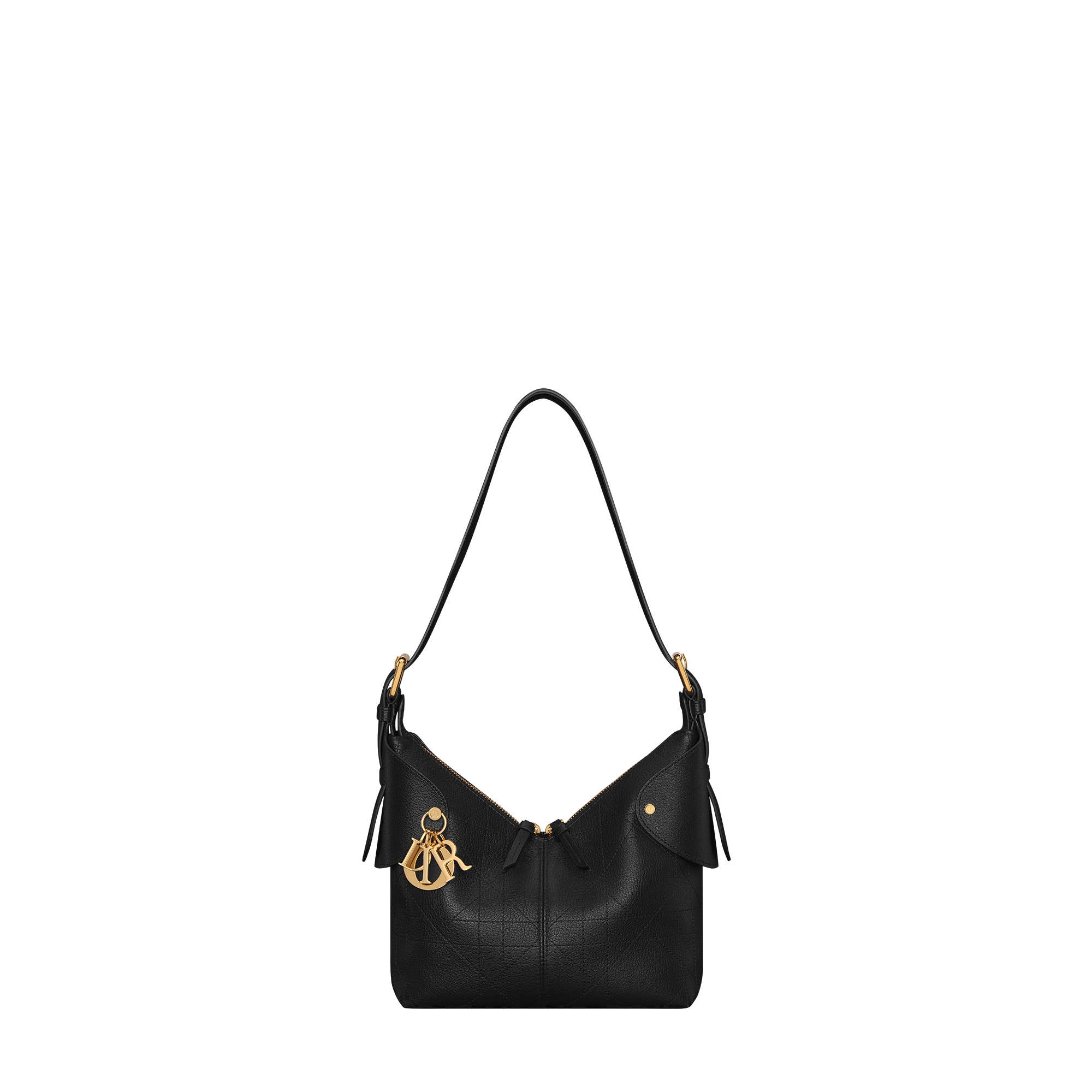  Black Flat Macrocannage Grained Calfskin