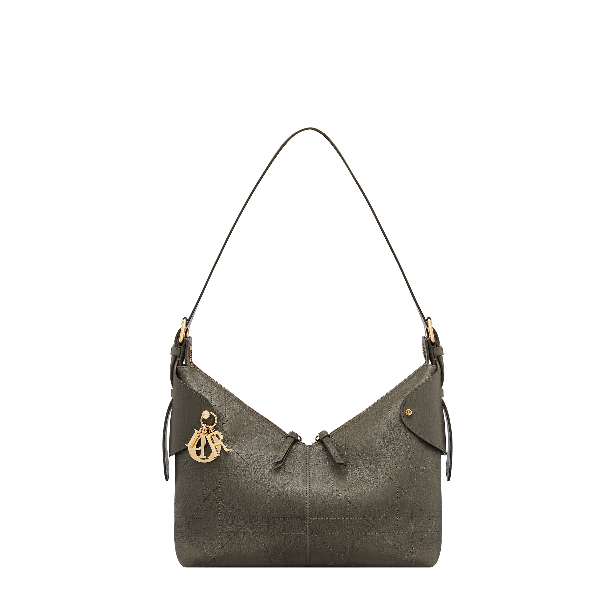  Genarbtes Flat Macrocannage Kalbsleder in Olivtaupe