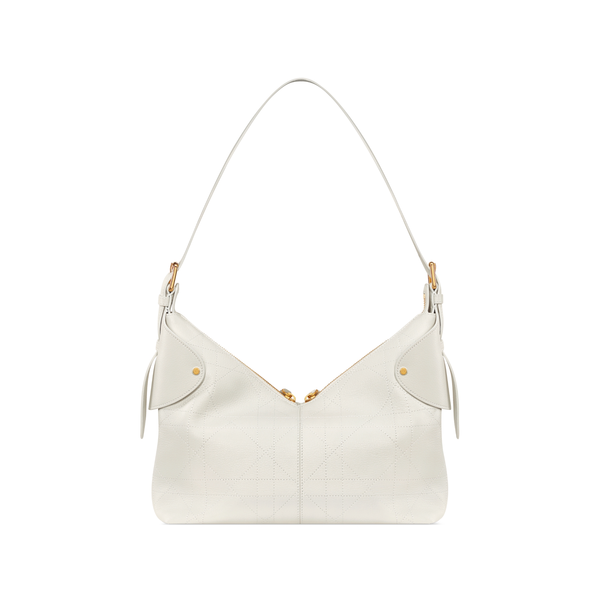 Sac Dior Voyage Medium Cuir de veau grainé Flat Macrocannage couleur latte E08