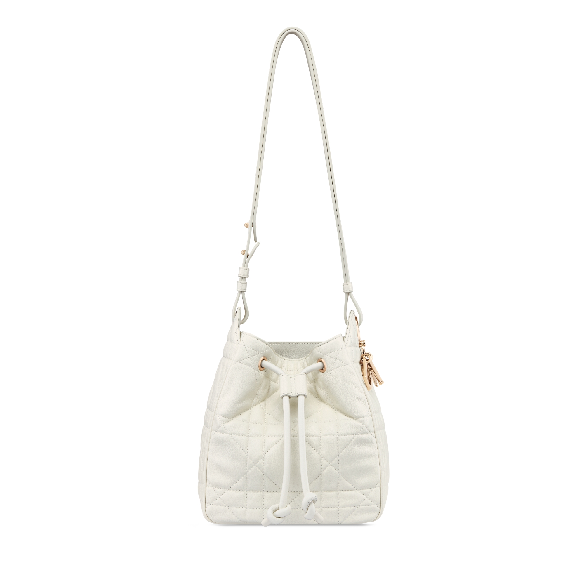 Small D-Motion Bag Ivory Macrocannage Lambskin E01