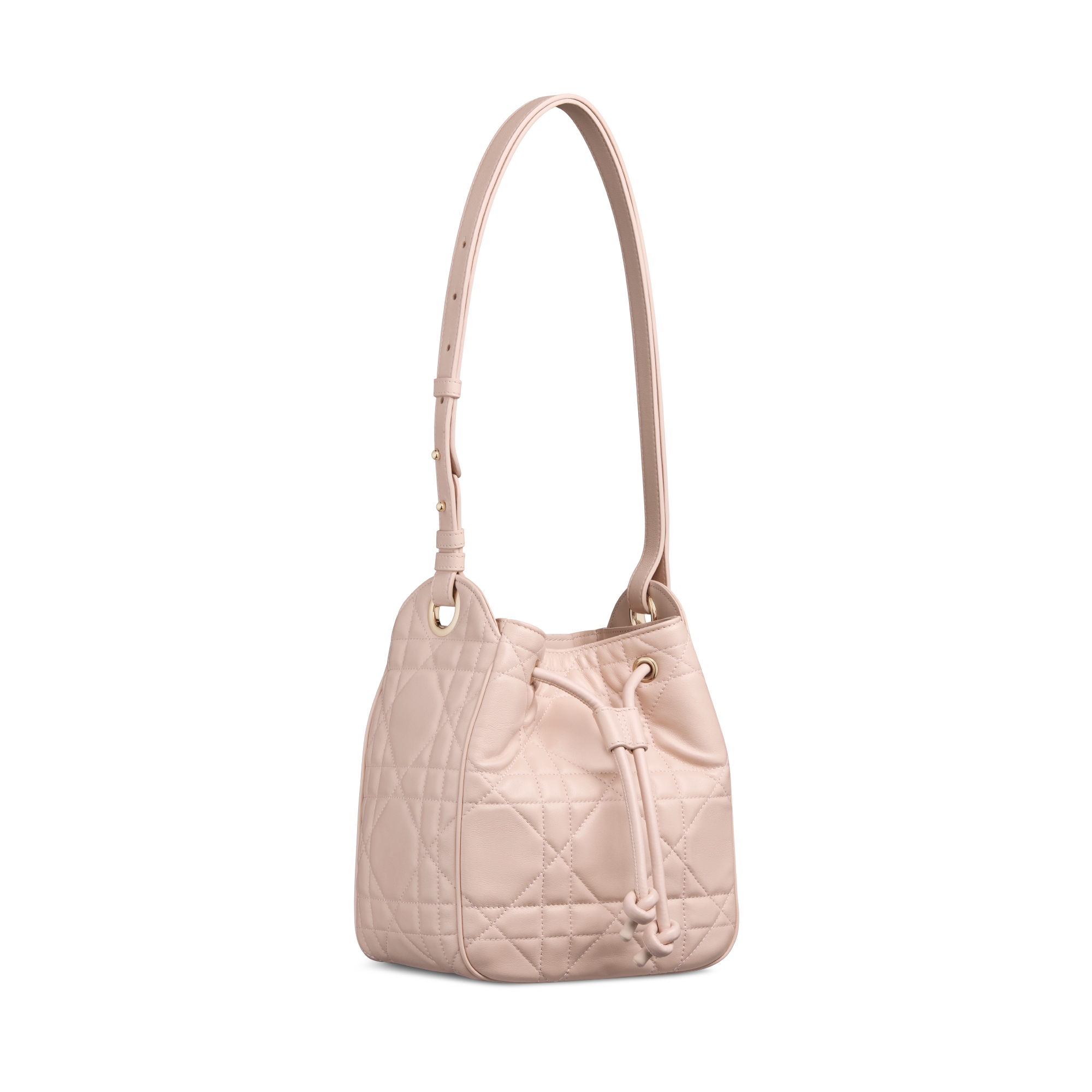 Small D-Motion Bag Powder Pink Macrocannage Lambskin E03