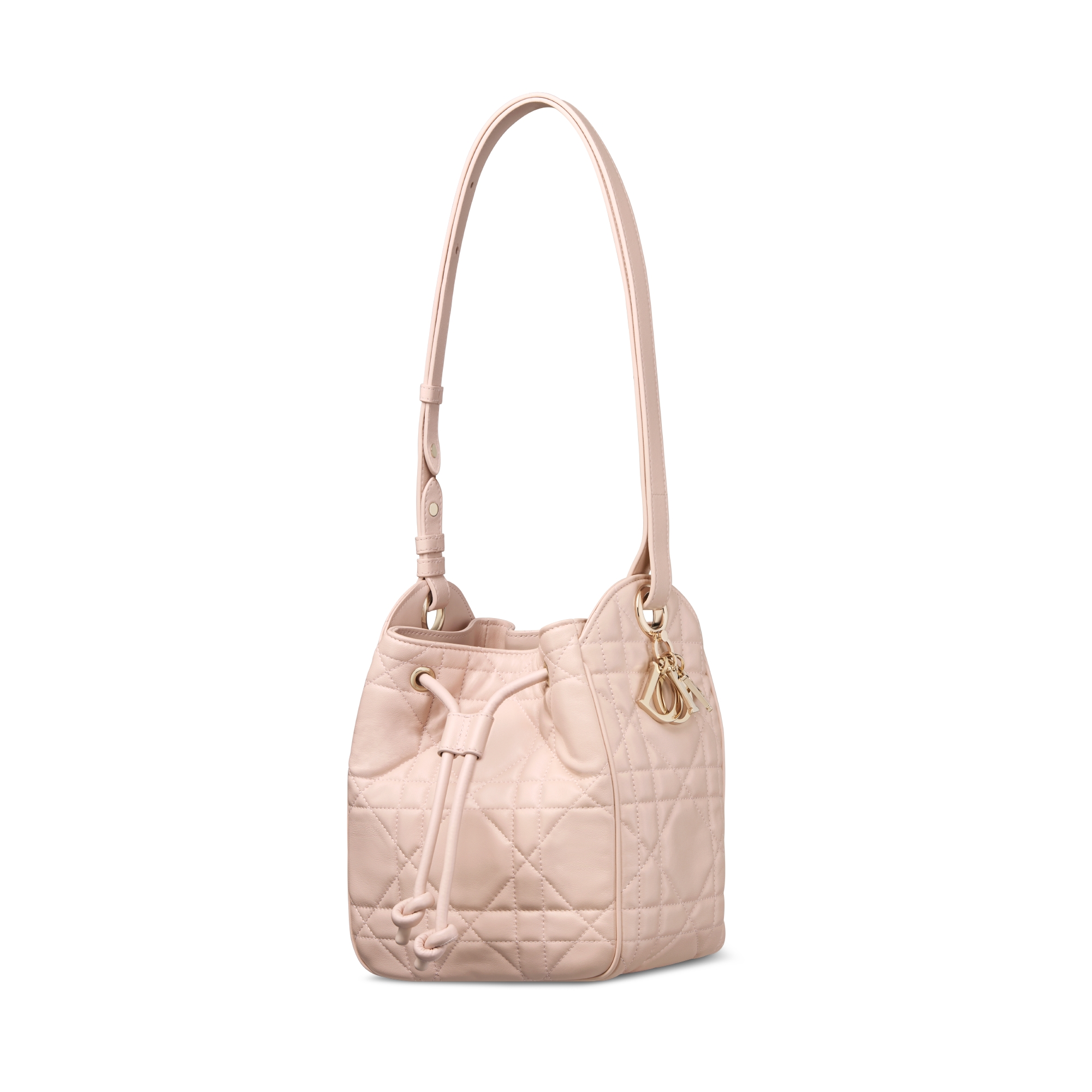 Small D-Motion Bag Powder Pink Macrocannage Lambskin E05