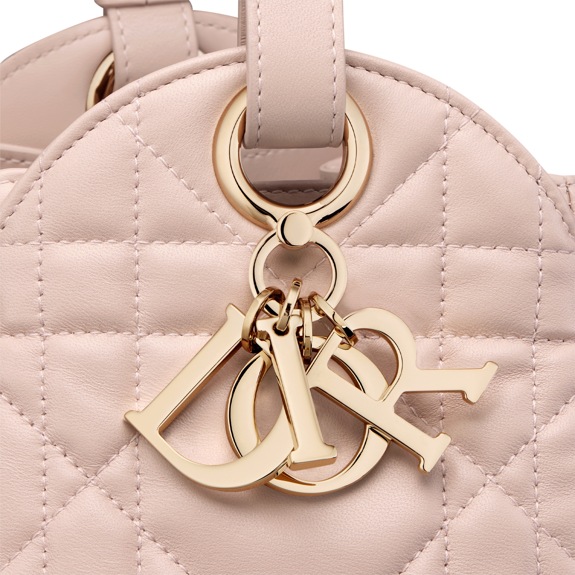 Small D-Motion Bag Powder Pink Macrocannage Lambskin E09