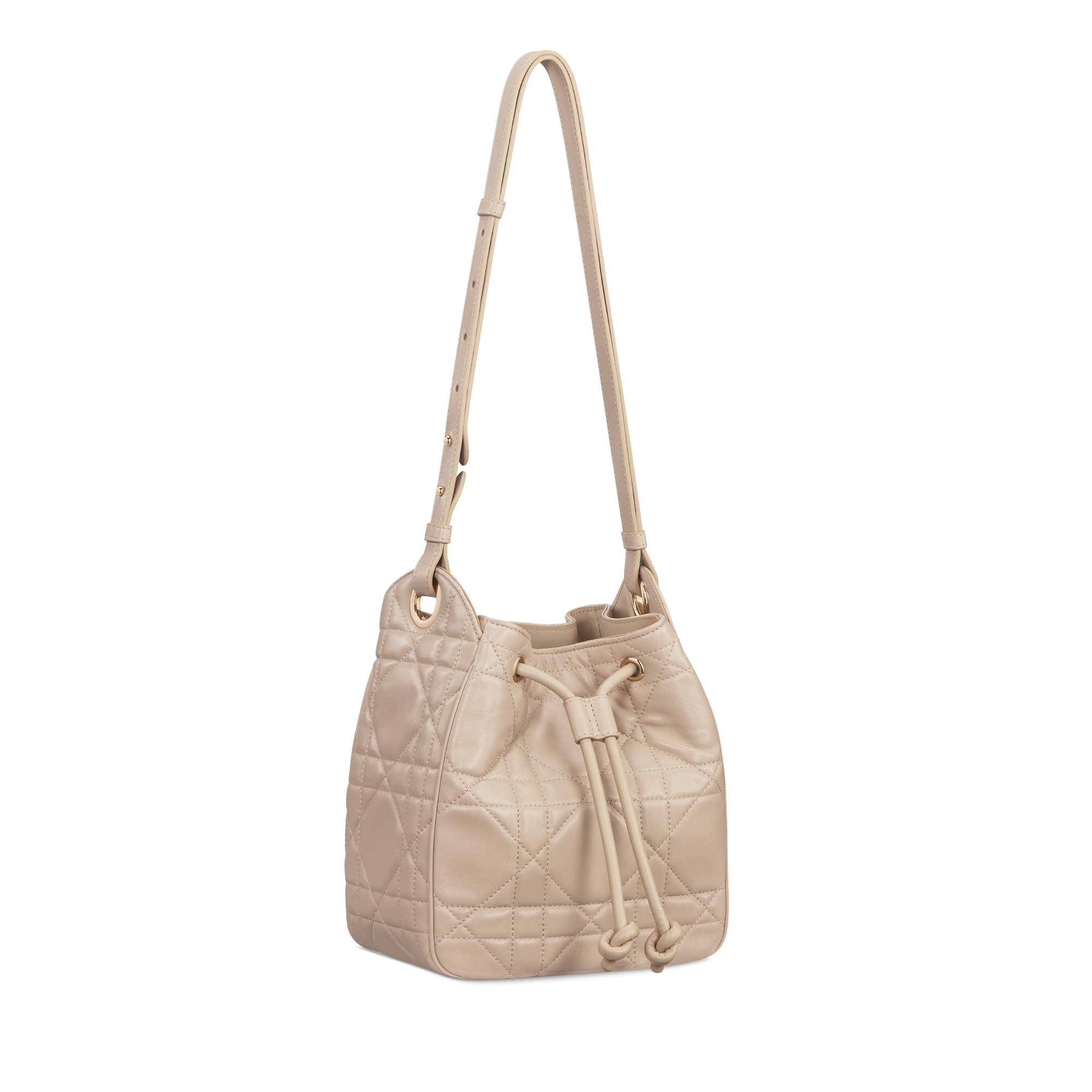 D-Motion 스몰 백 파우더 베이지 매크로까나쥬 양가죽 E03