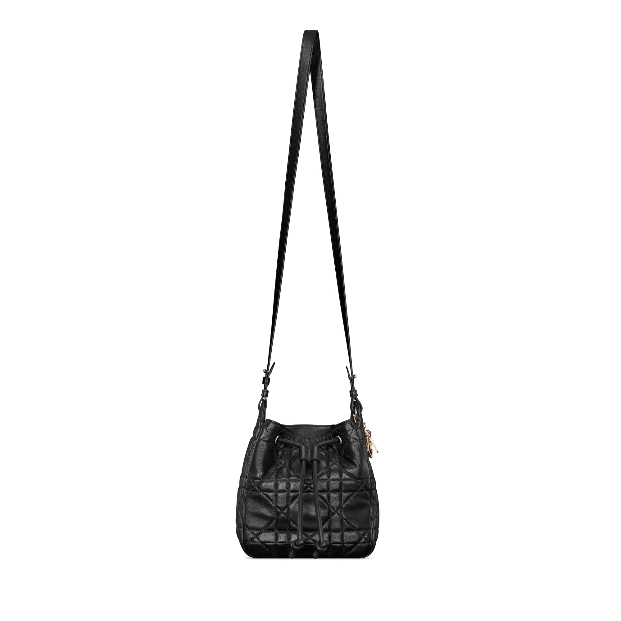 Small D-Motion Bag Black Macrocannage Lambskin E07