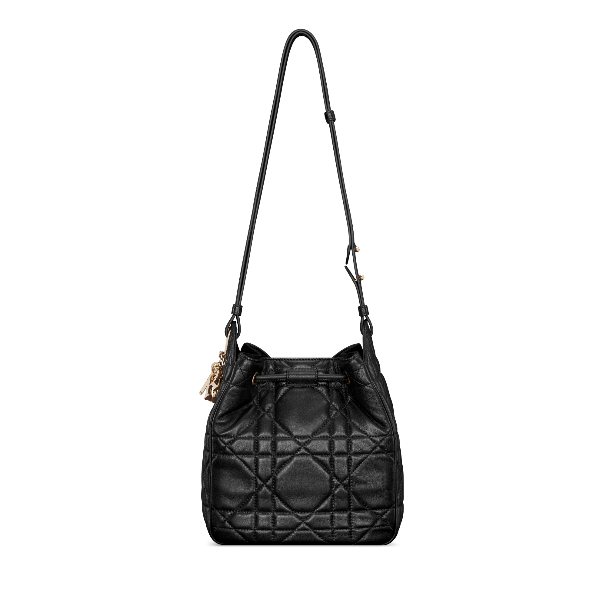 Small D-Motion Bag Black Macrocannage Lambskin E08