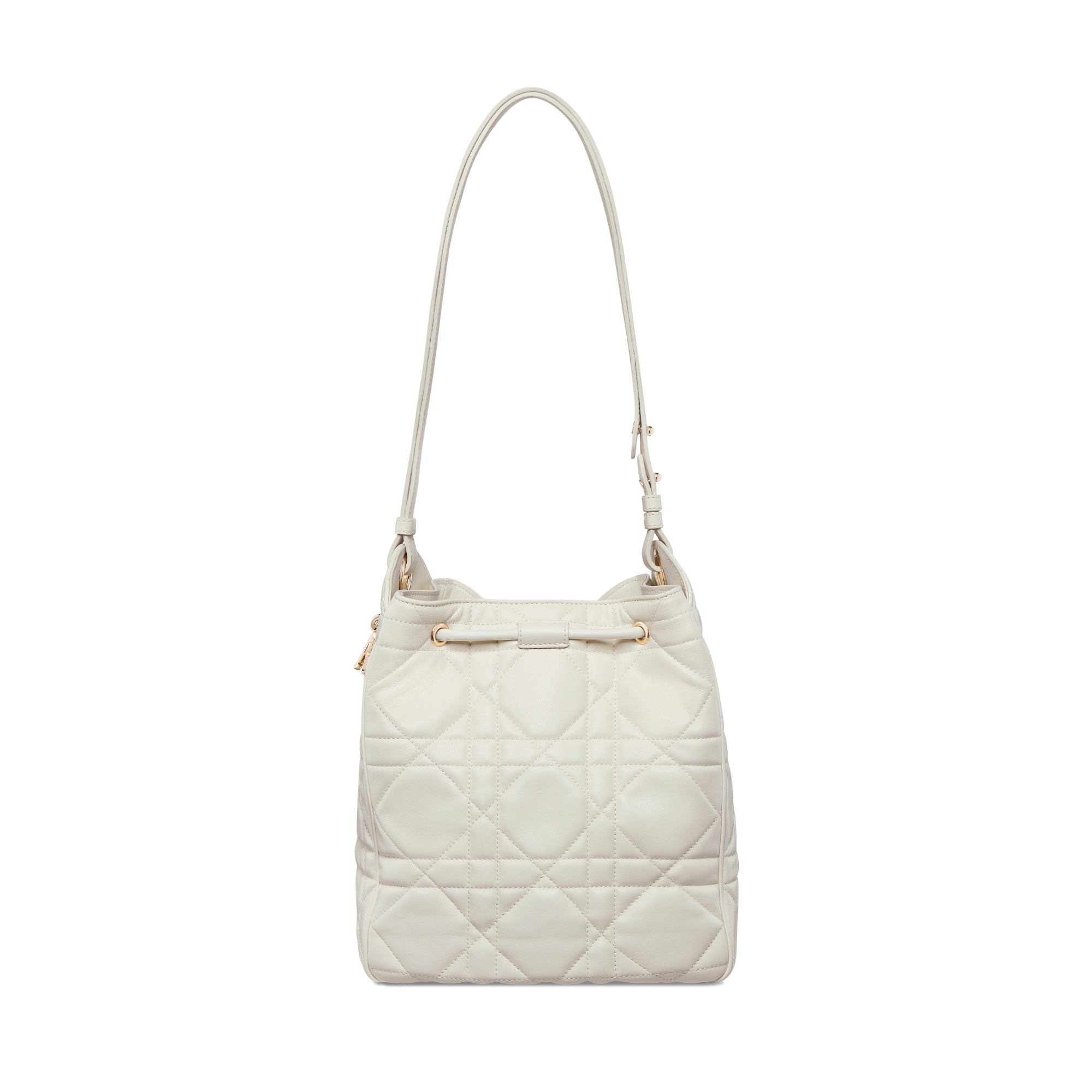 Medium D-Motion Bag Ivory Macrocannage Lambskin E08