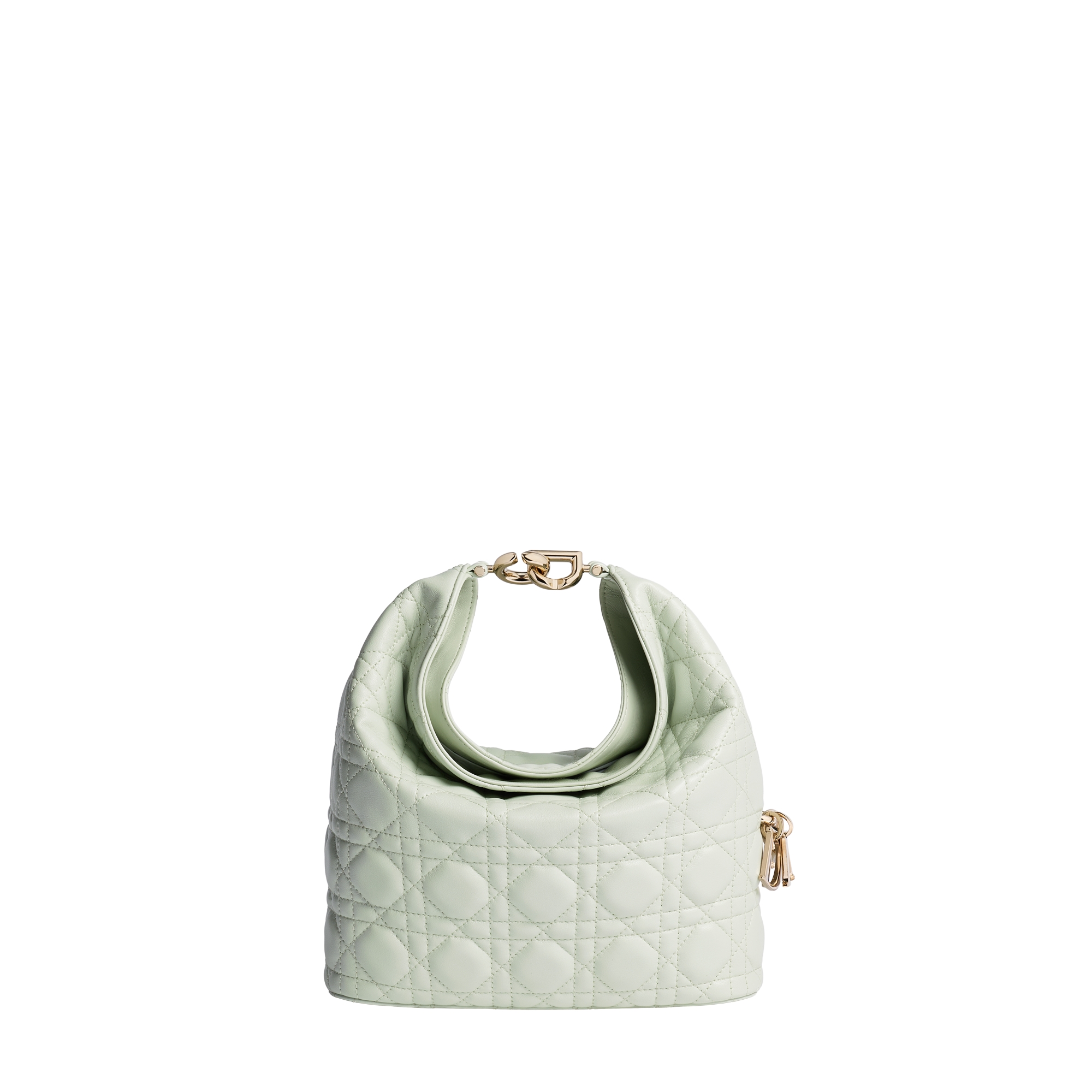 Small Dior Toujours Hobo Bag Soupir Green Cannage Lambskin E01