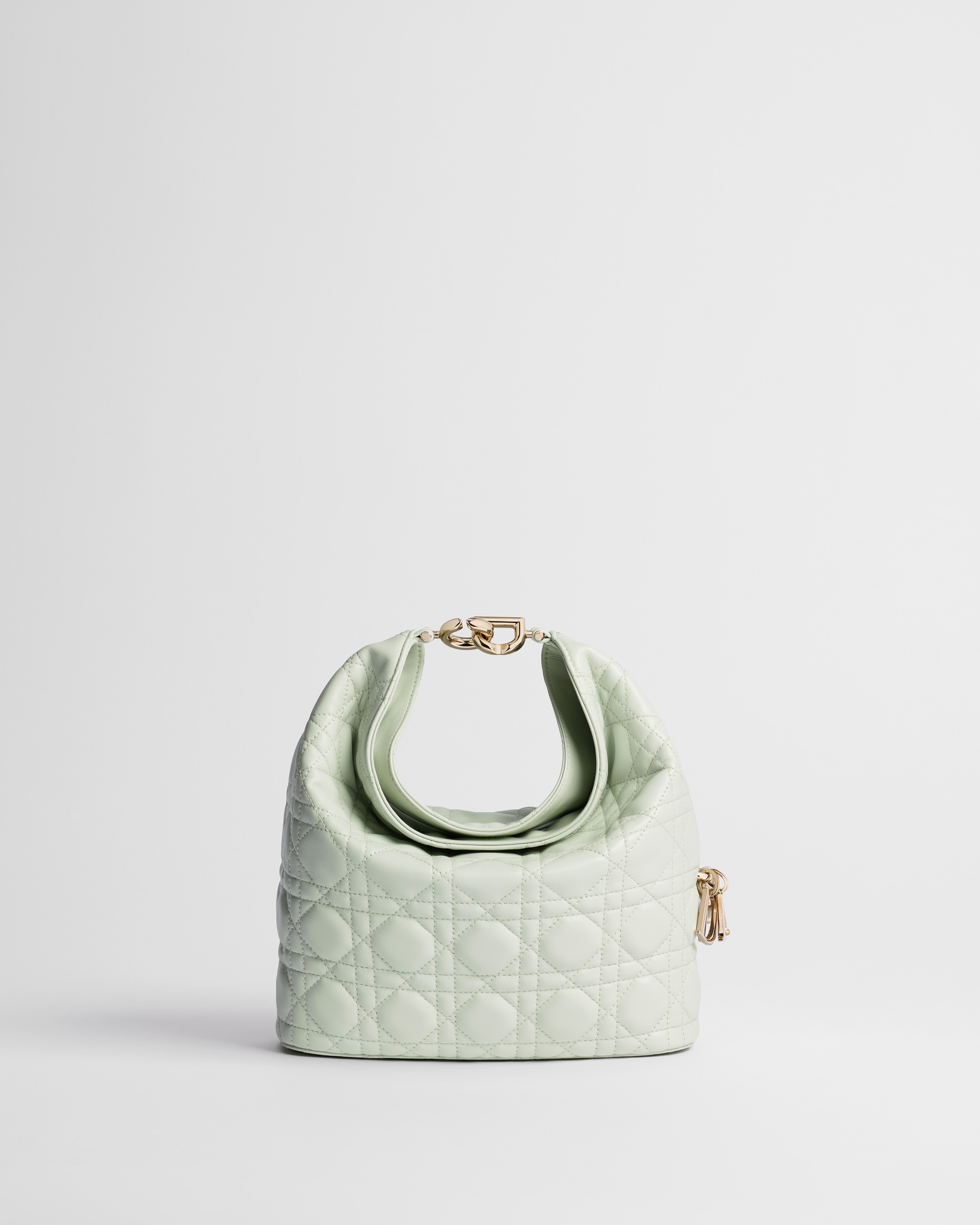Small Dior Toujours Hobo Bag Soupir Green Cannage Lambskin E01