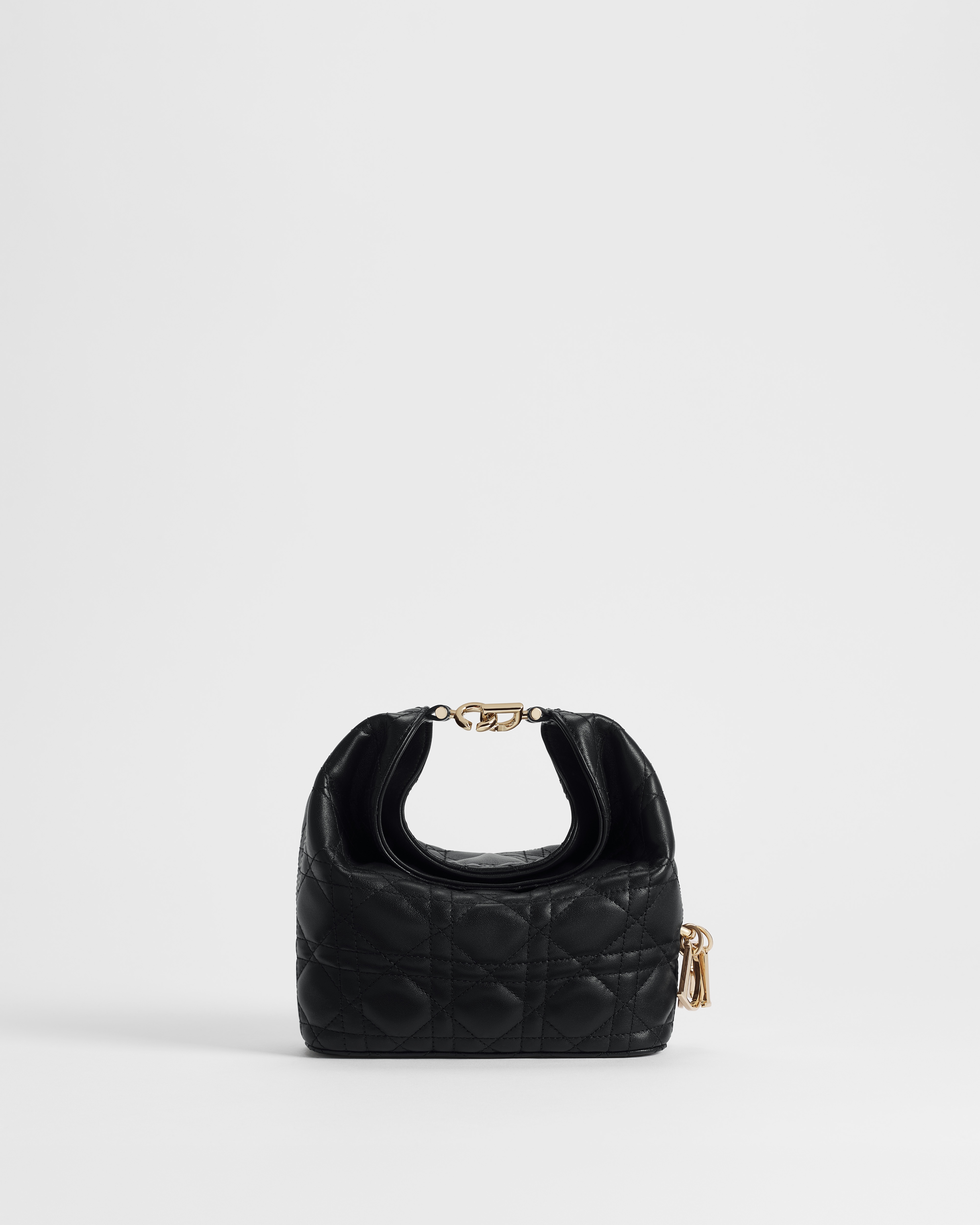 Mini Dior Toujours Hobo Bag Black Cannage Lambskin E01