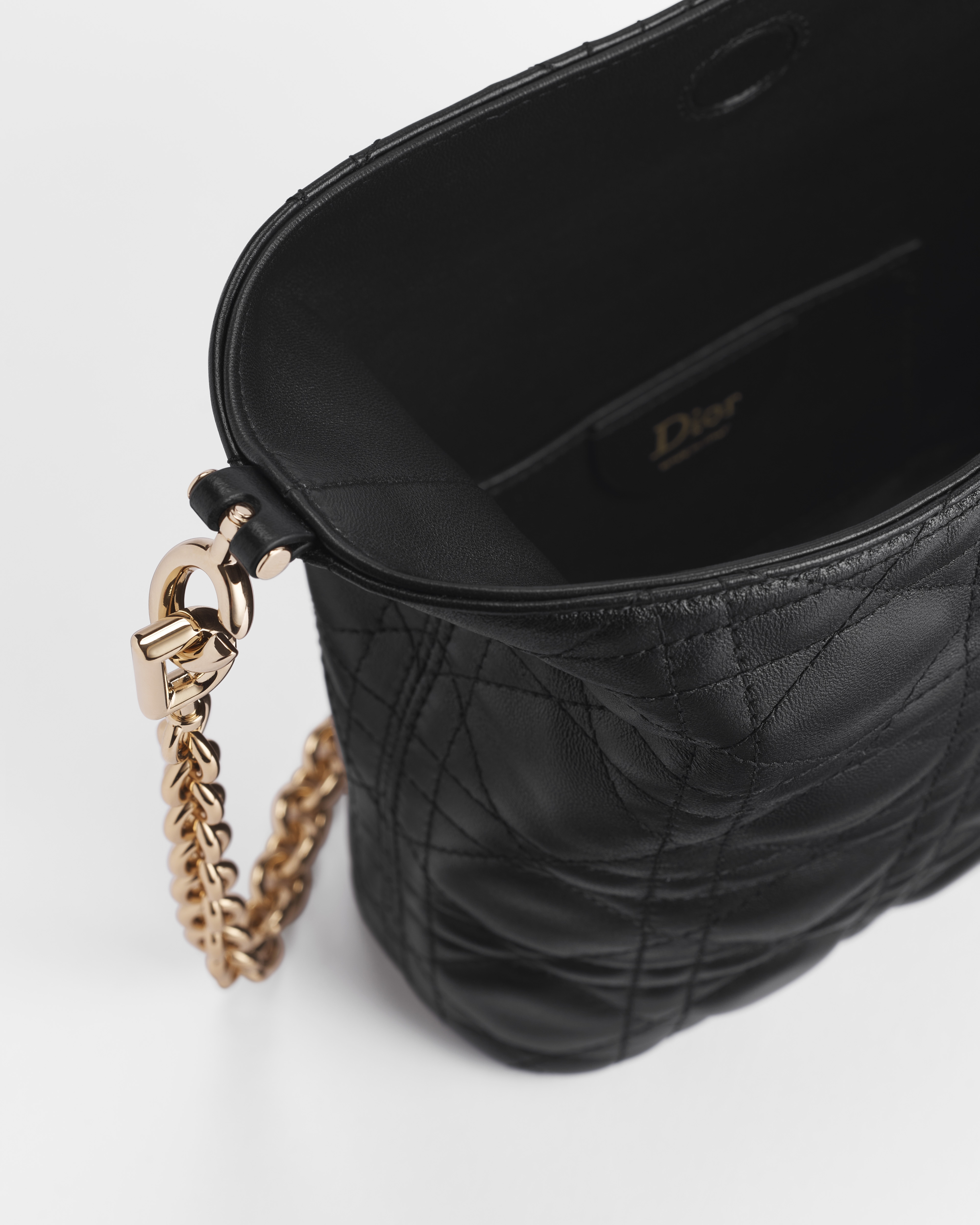 Mini Dior Toujours Hobo Bag Black Cannage Lambskin E06