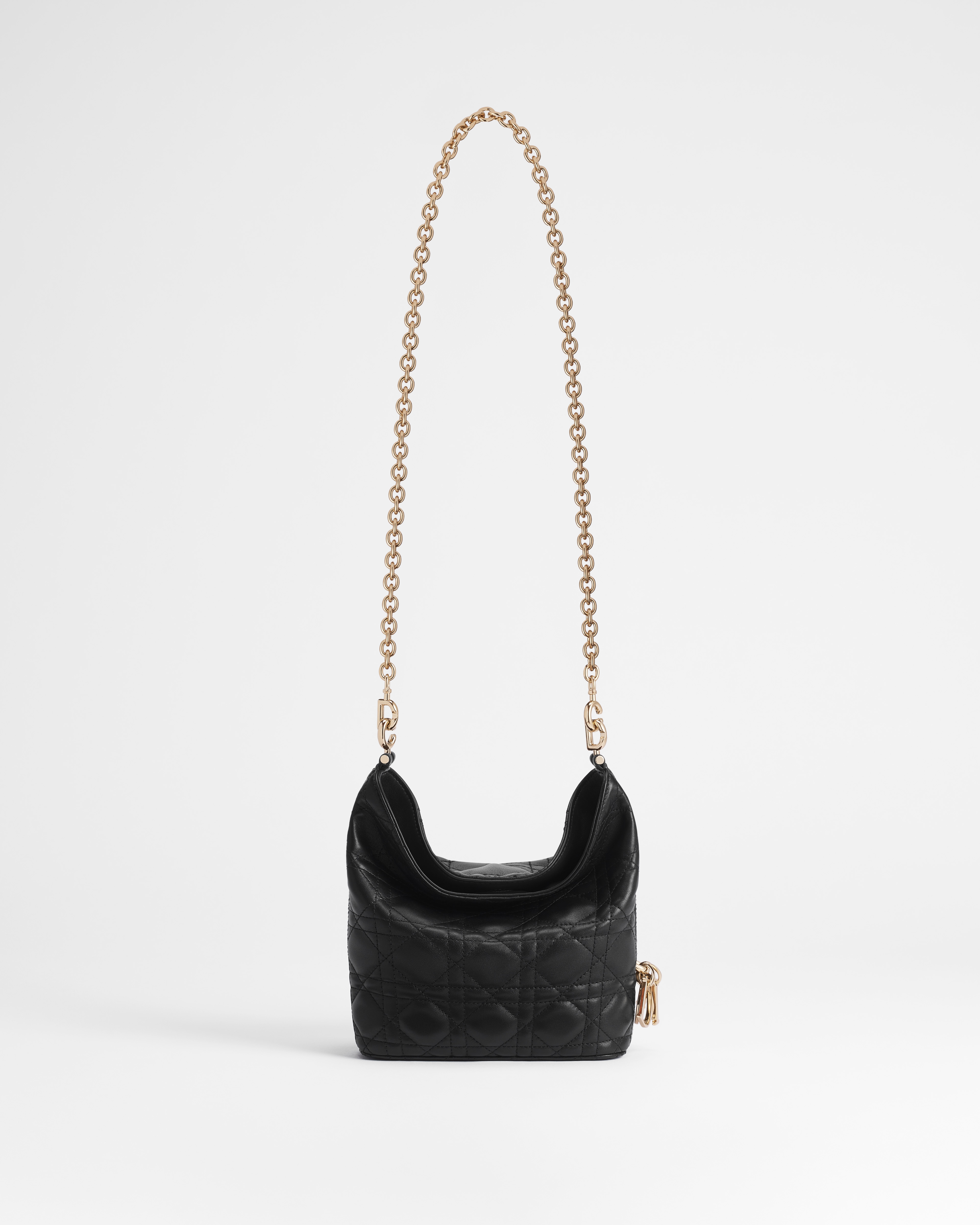 Mini Dior Toujours Hobo Bag Black Cannage Lambskin E07