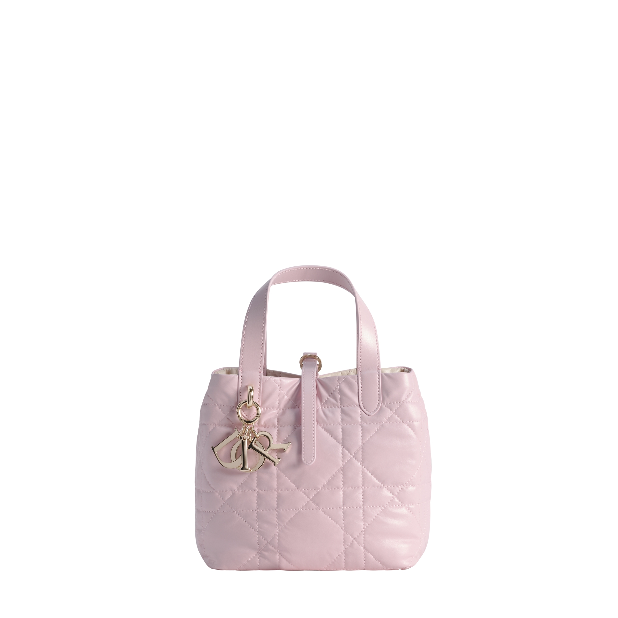  Two-Tone Craie and Rose Tendre Macrocannage Supple Calfskin