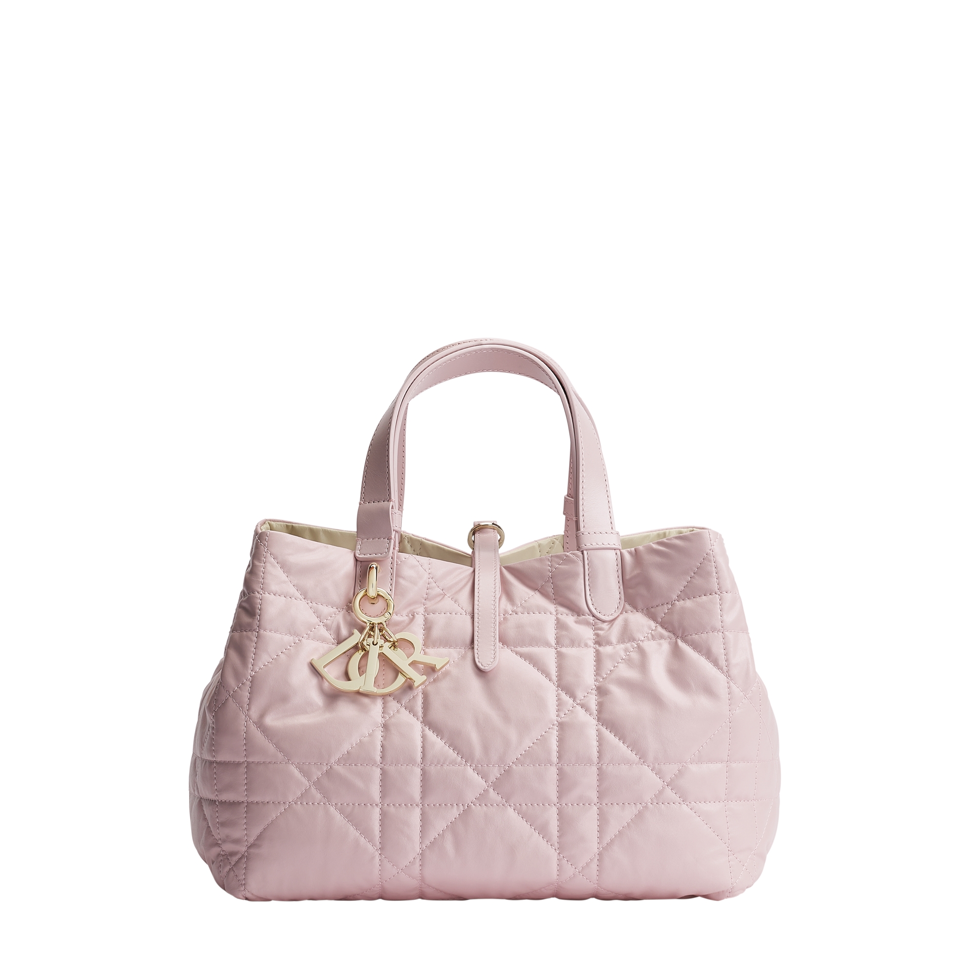 Medium Dior Toujours Reversible Bag Two-Tone Craie and Rose Tendre