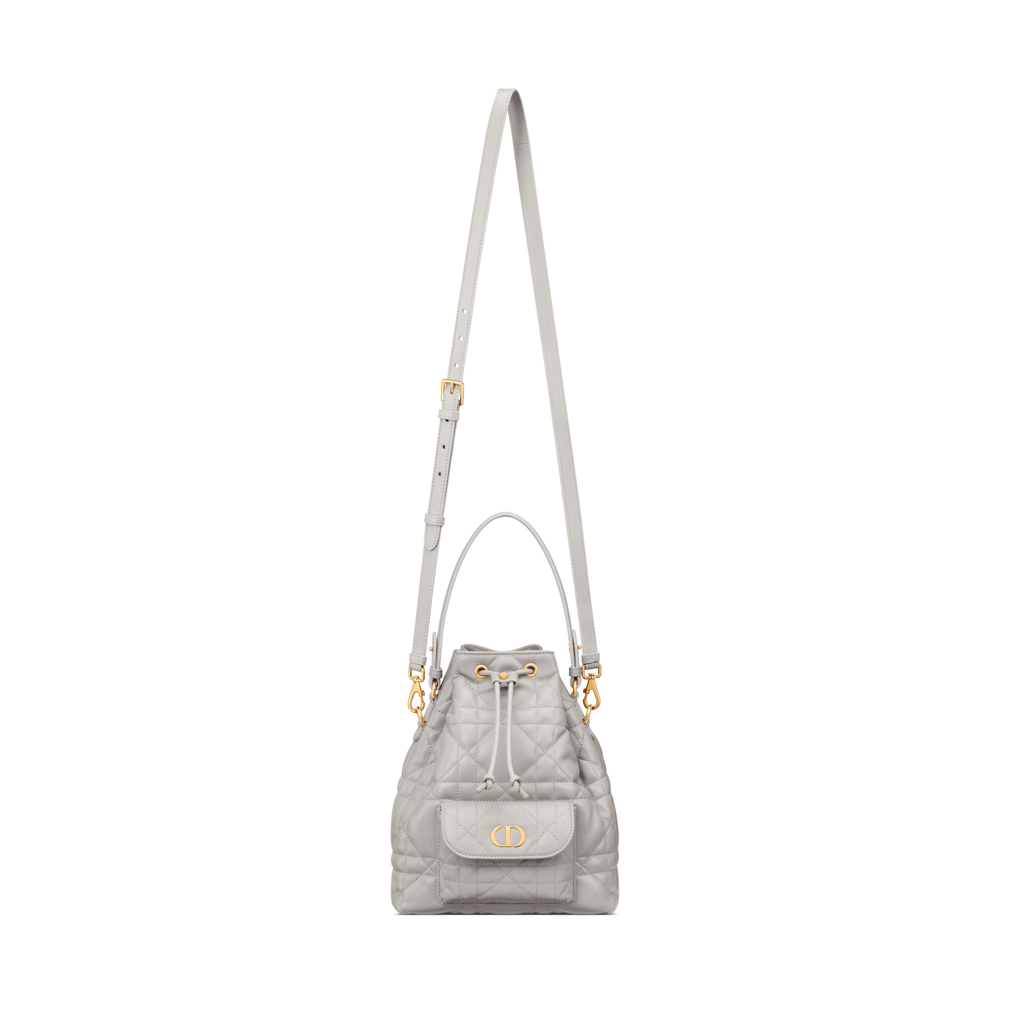 Dior Caro 스몰 버킷백 그레이 매크로까나쥬 양가죽 E07