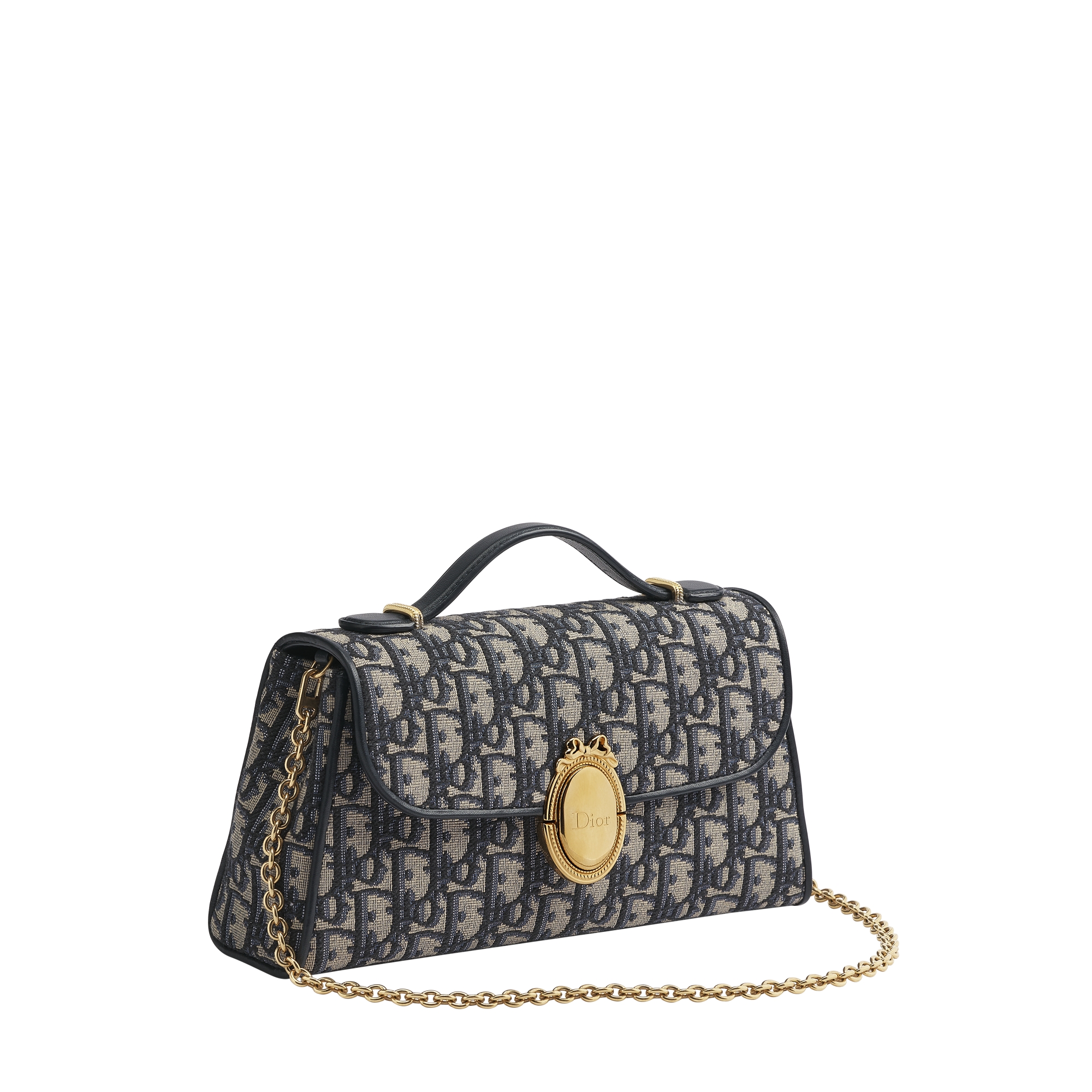 Dior Médaillon Pouch Blue Dior Oblique Jacquard E03