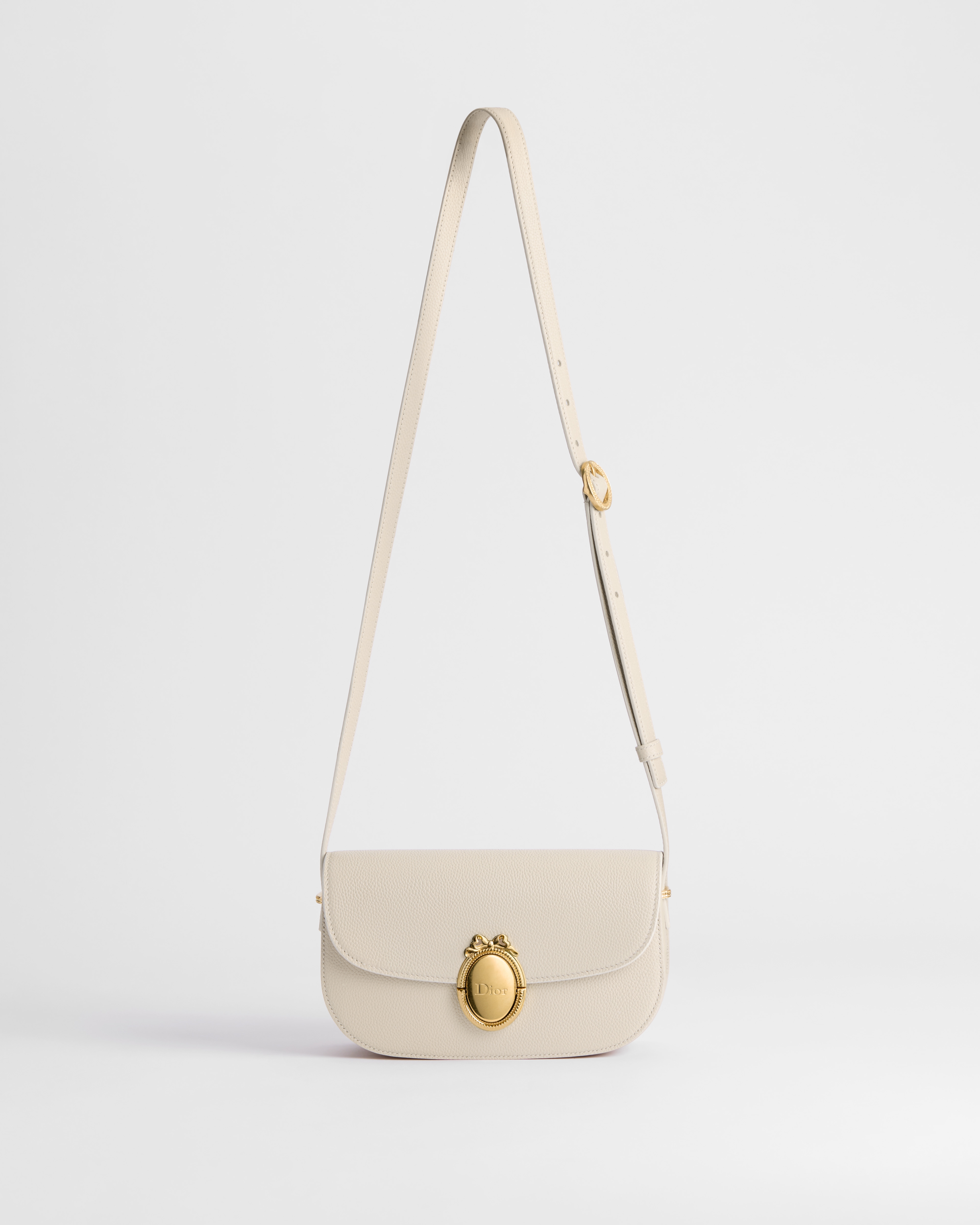 Kleine Dior Médaillon-tas met flap Trench generfd kalfsleer E07