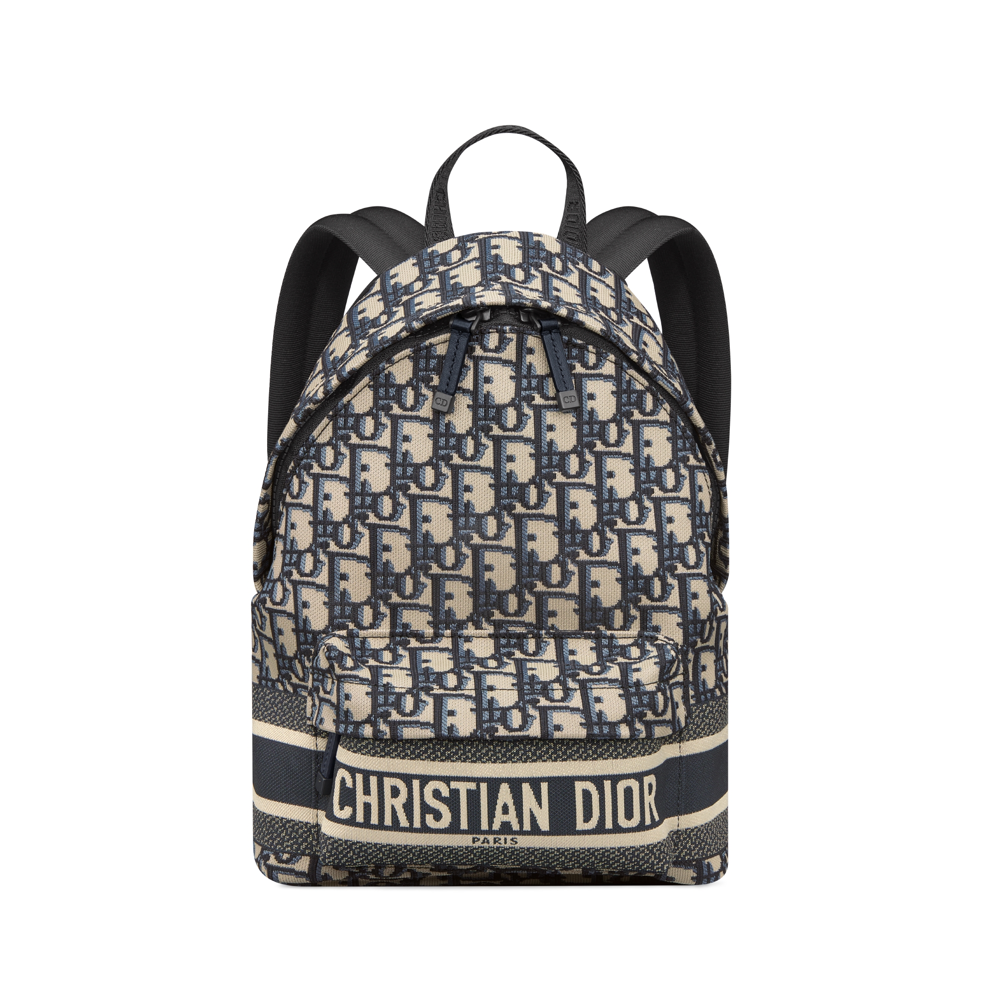 Small DiorTravel Backpack Blue Dior Oblique Technical Fabric E01