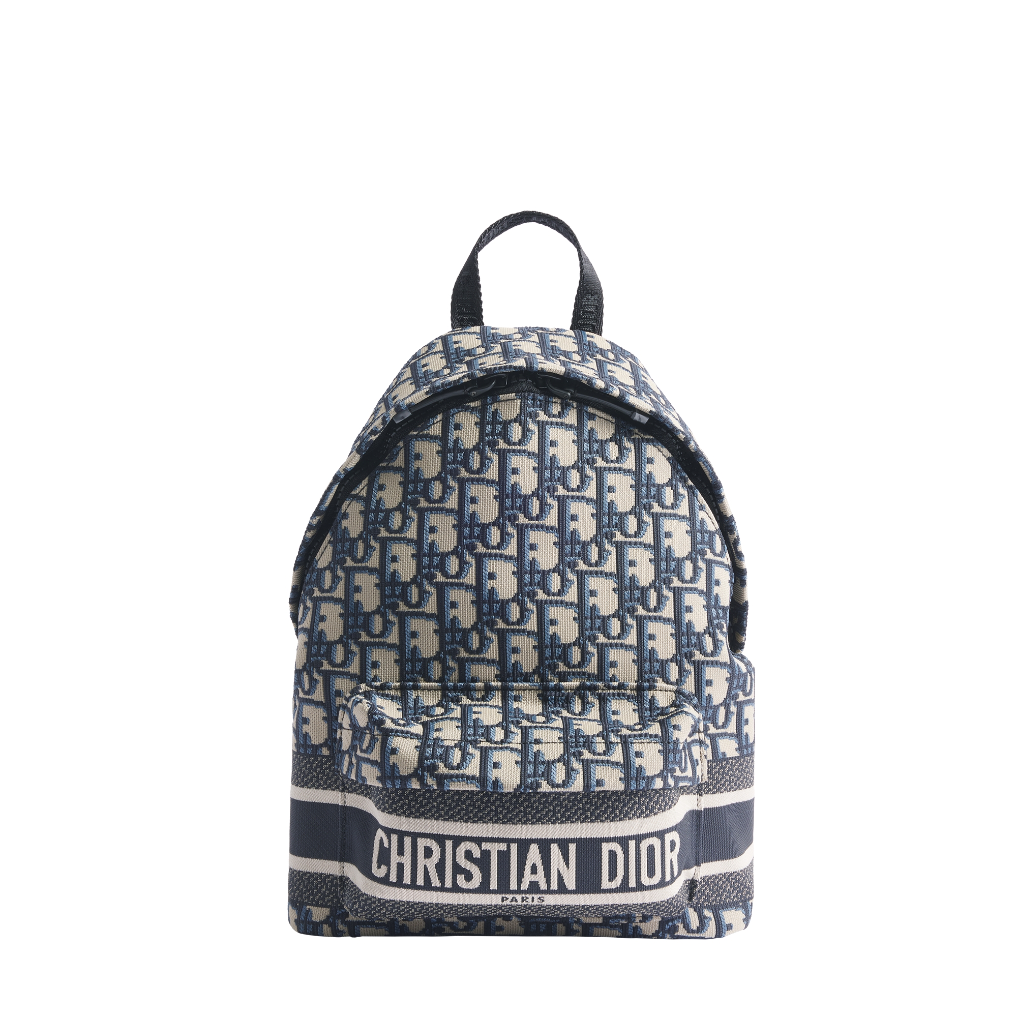 Small DiorTravel Backpack Blue Dior Oblique Technical Fabric E01