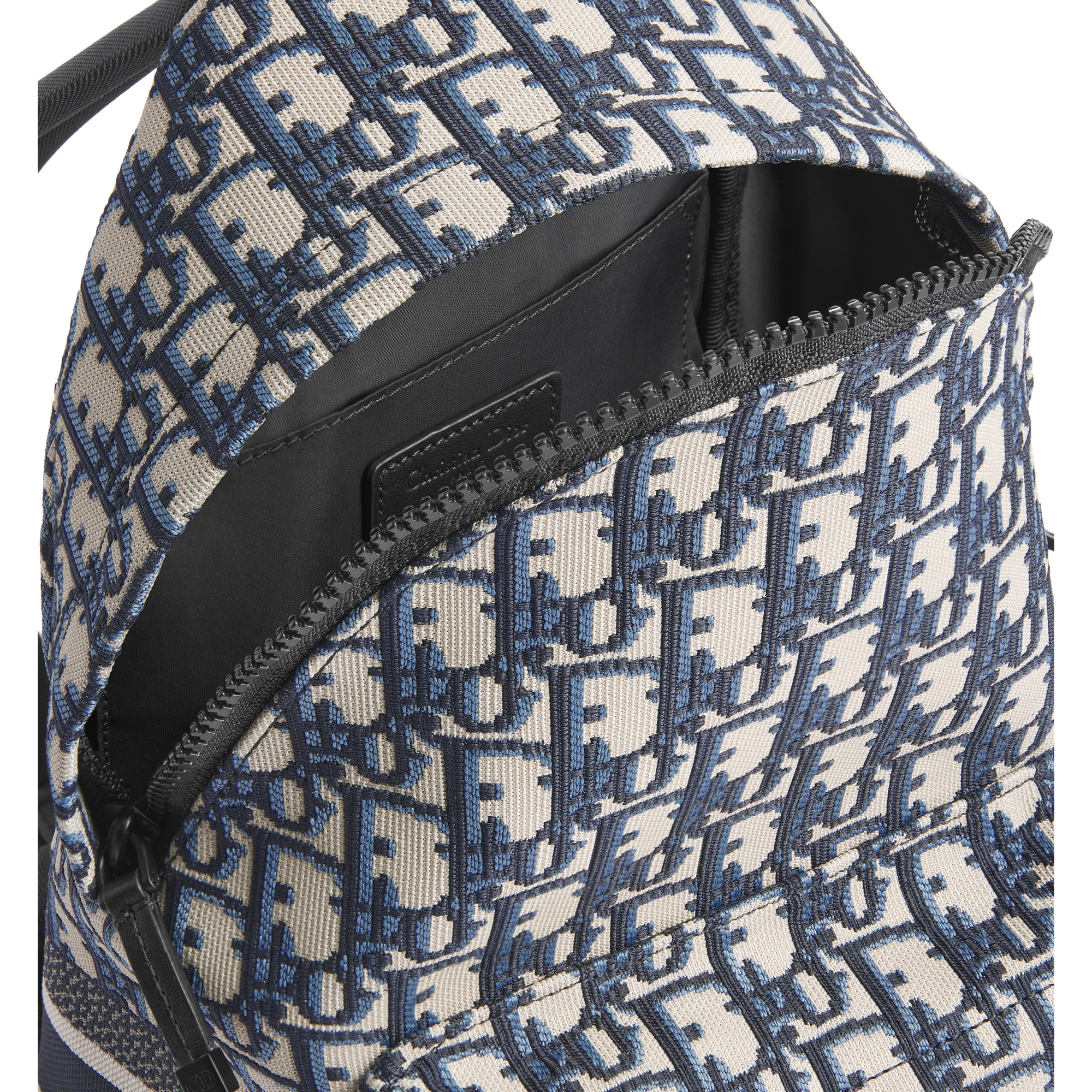 Small DiorTravel Backpack Blue Dior Oblique Technical Fabric E06