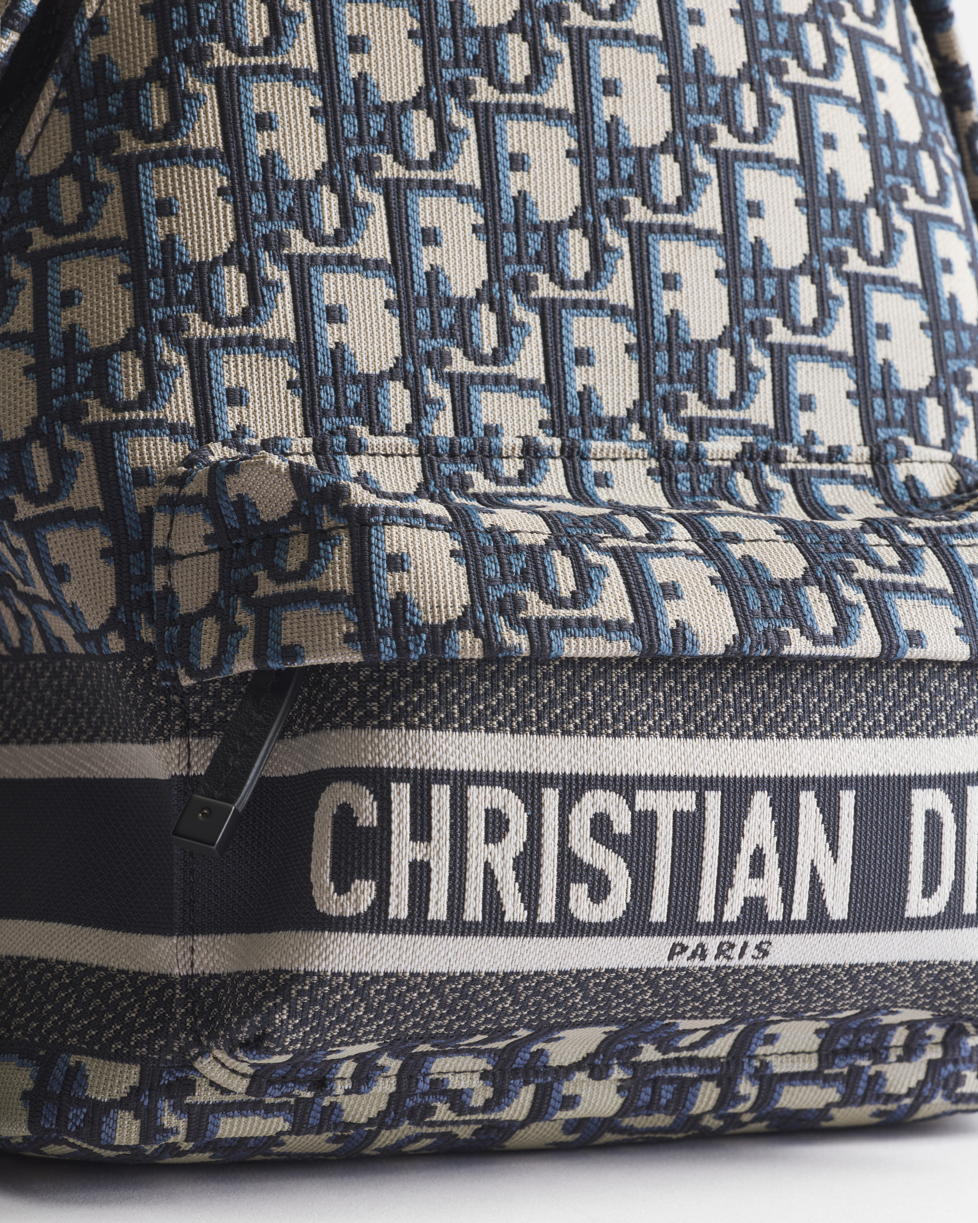 Small DiorTravel Backpack Blue Dior Oblique Technical Fabric E10