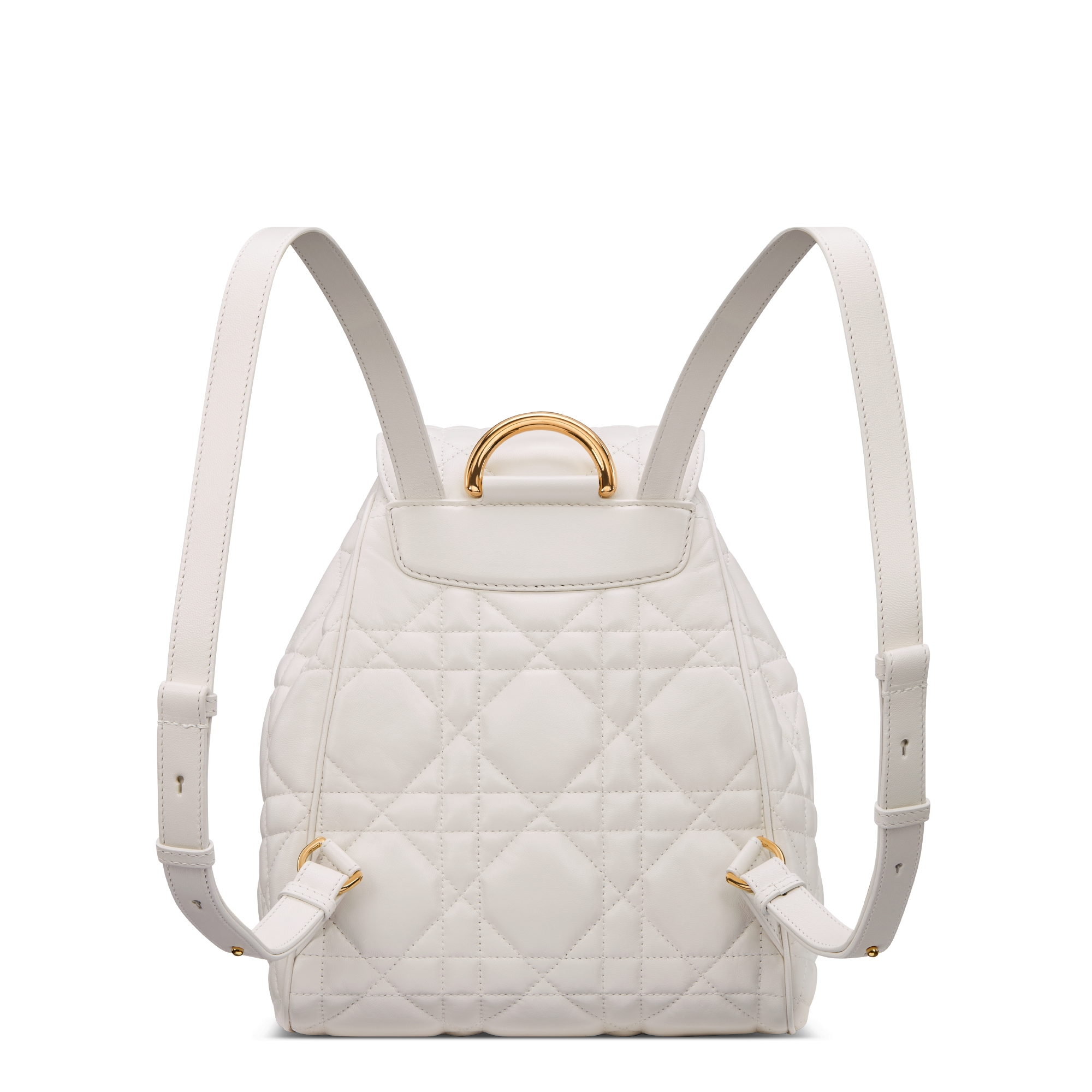 Medium Dior Caro Backpack Latte Macrocannage Lambskin E08