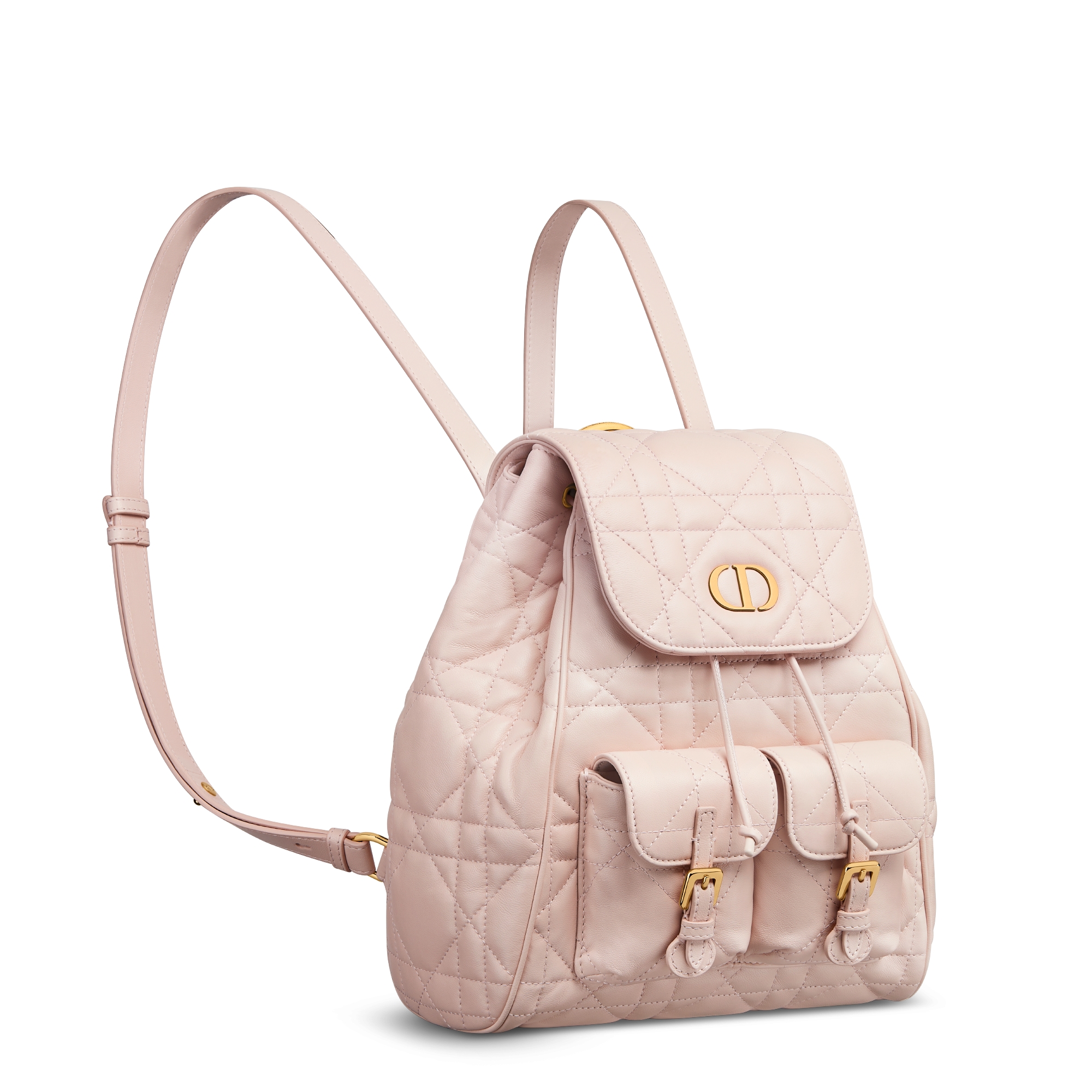 Dior Caro 미디엄 백팩 파우더 핑크 매크로까나쥬 양가죽 E03