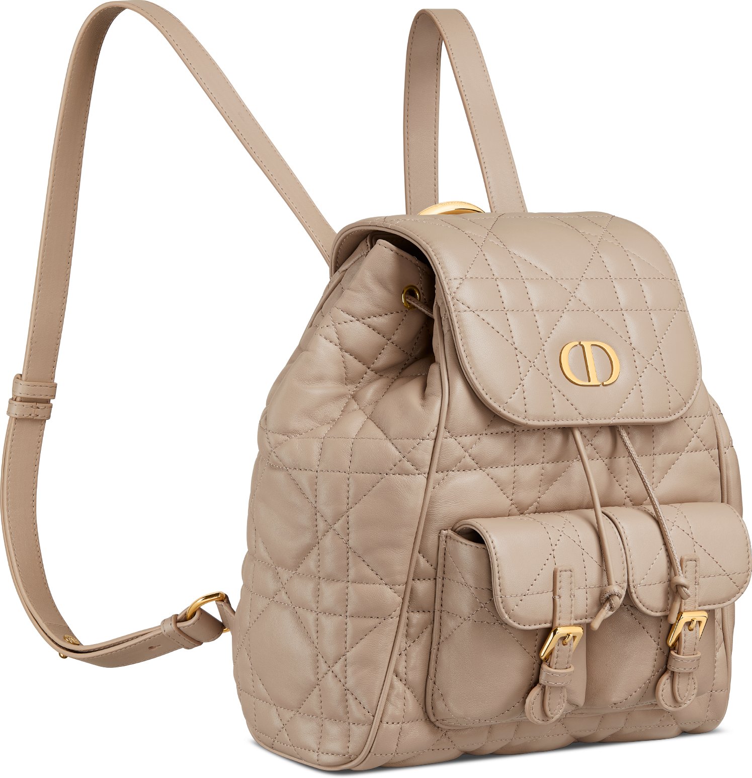 Medium Dior Caro Backpack Three quarter closed view
