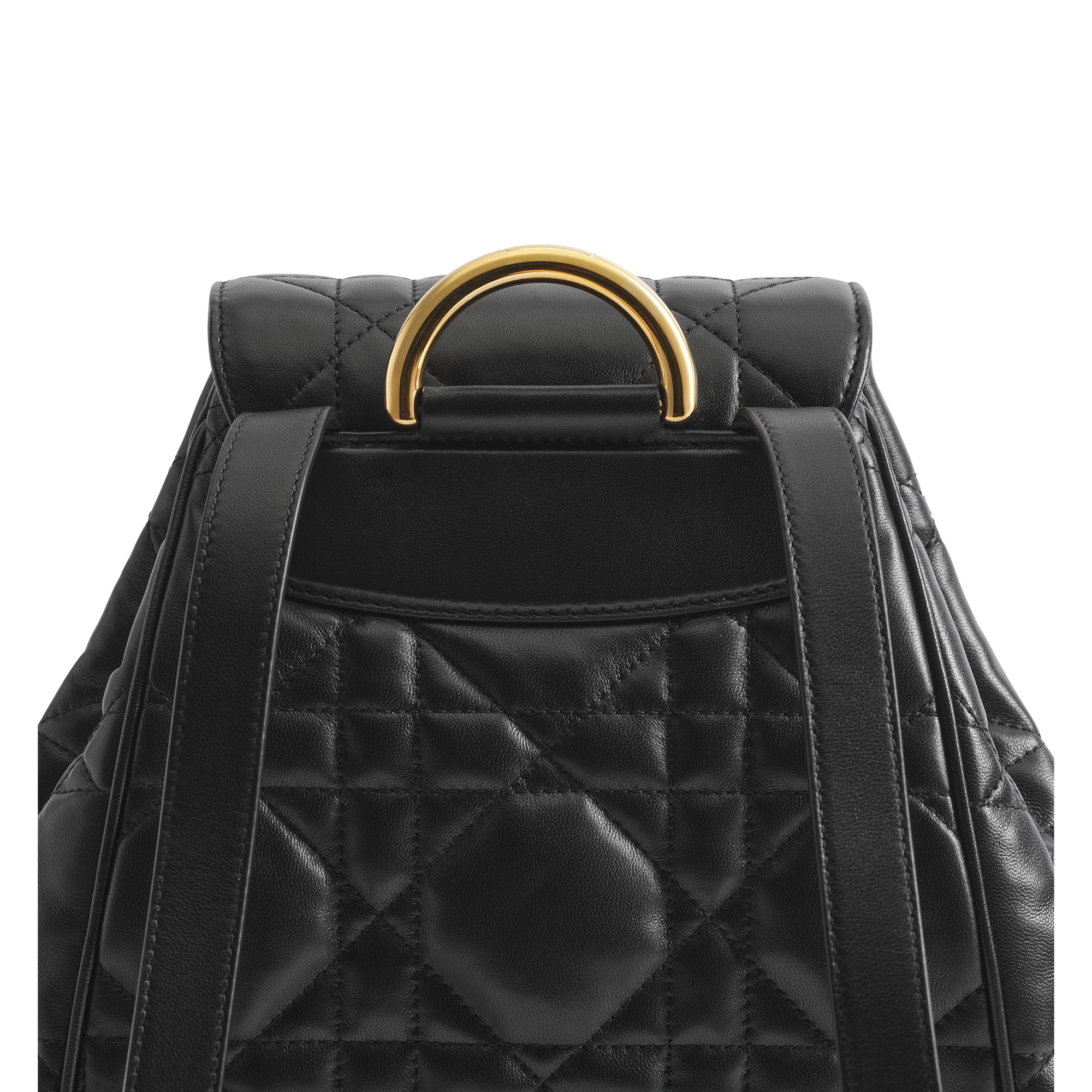 Medium Dior Caro Backpack Black Macrocannage Lambskin E10