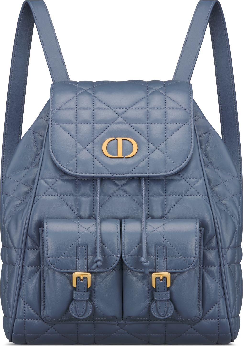 Medium Dior Caro Backpack Black Macrocannage Lambskin DIOR