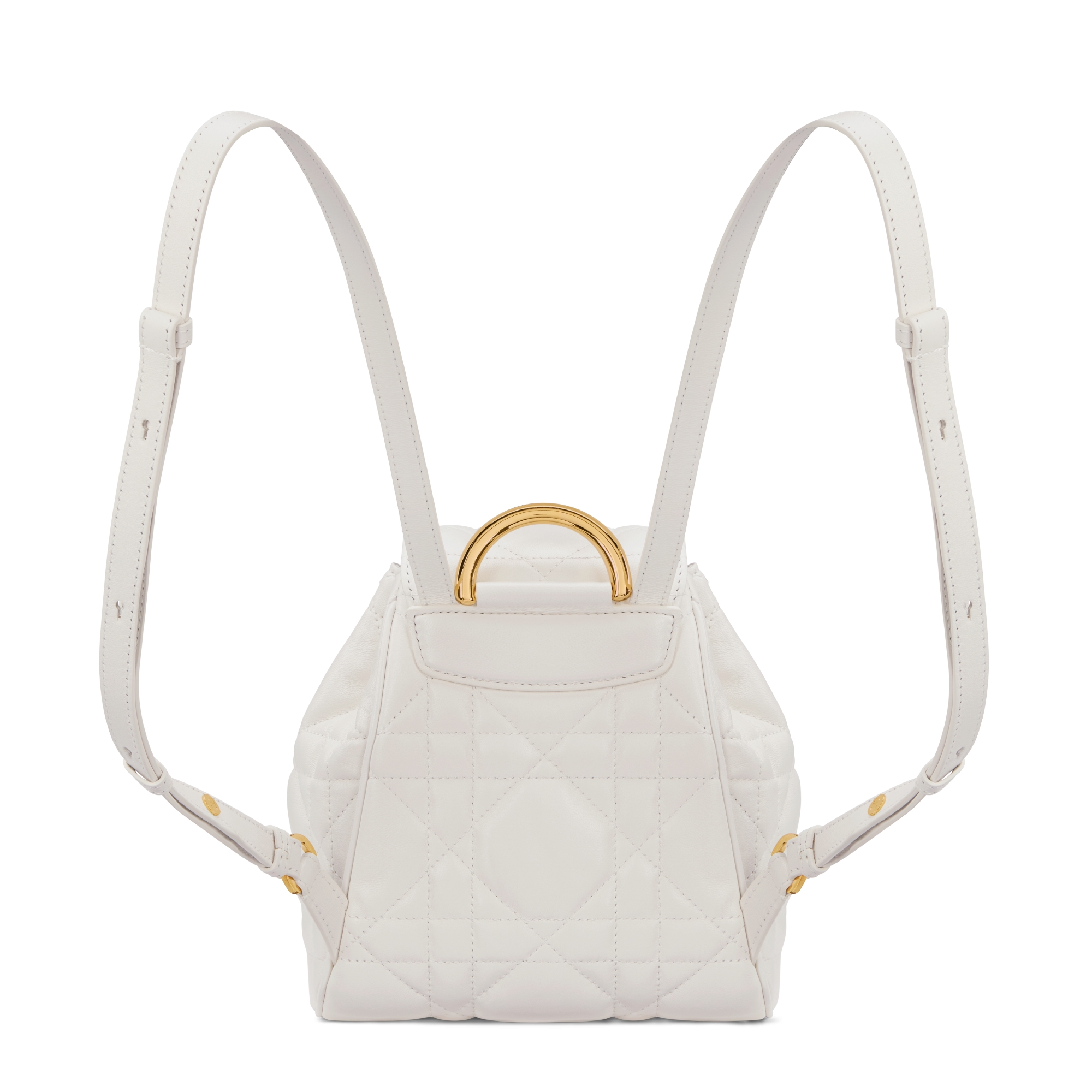 Small Dior Caro Backpack Latte Macrocannage Lambskin E08