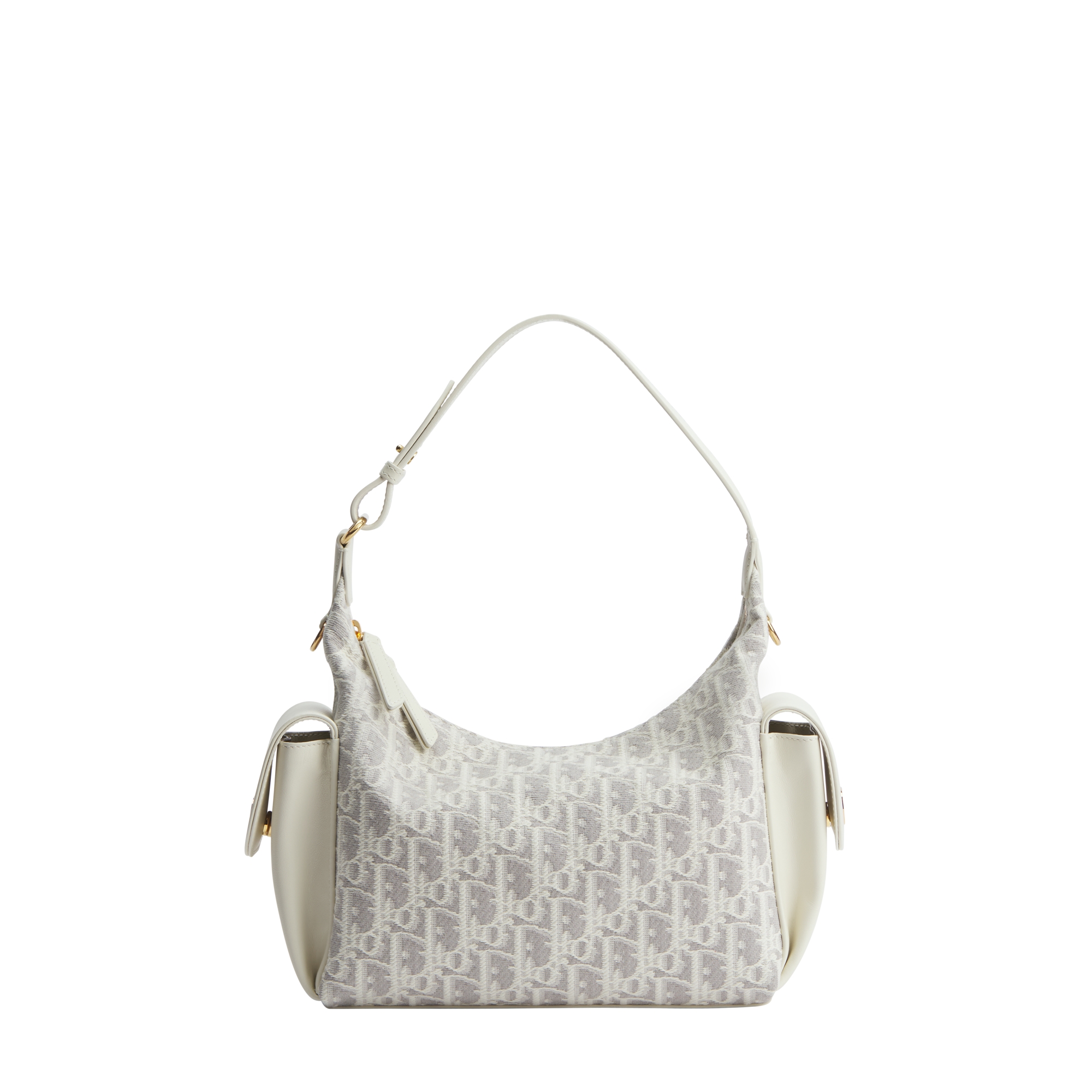 Medium D-Dream Bag Latte and Gray Dior Oblique Jacquard with Latte Smooth Calfskin E01